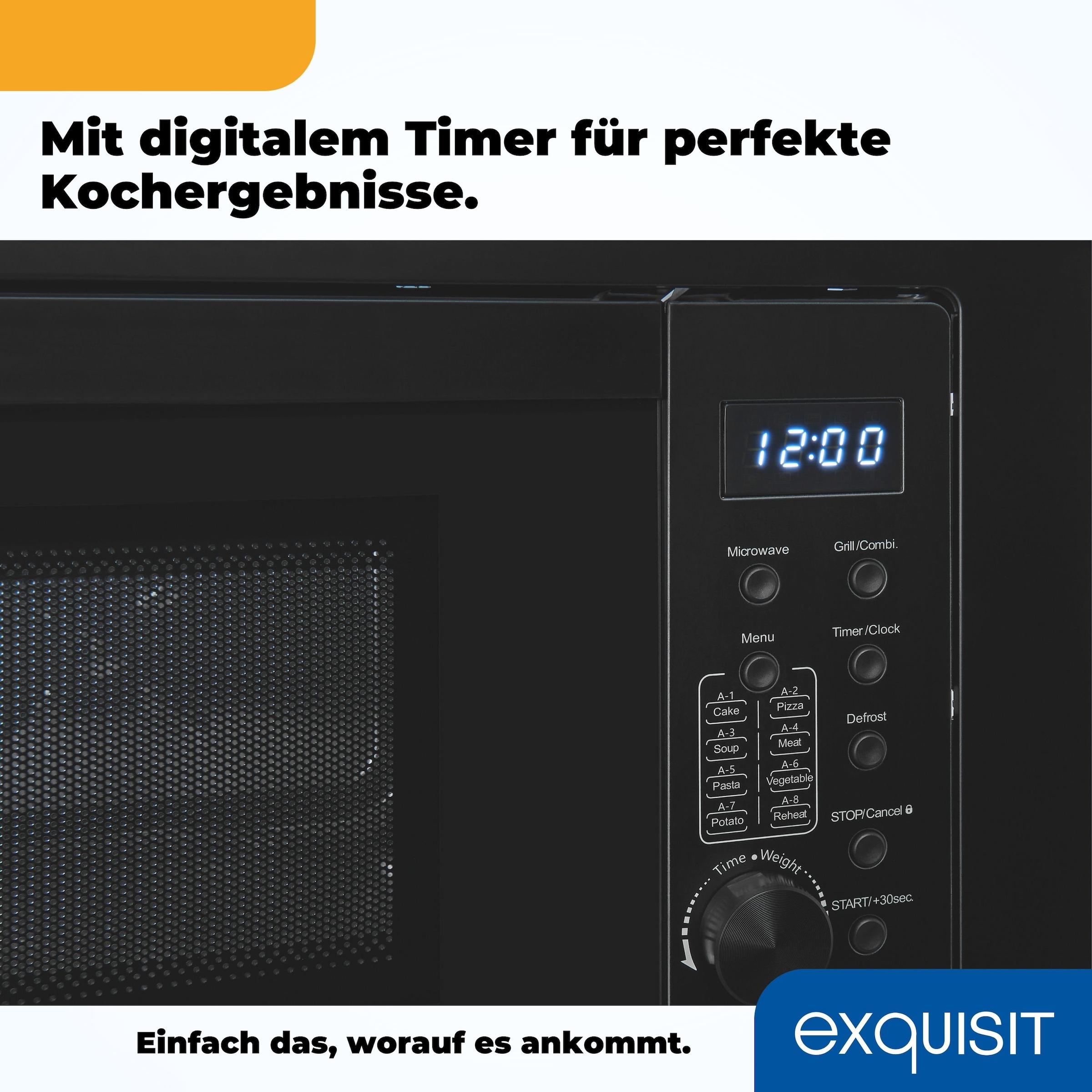 exquisit Einbau-Mikrowelle »EMW20-DG-020« Grill | Mikrowelle 1300 W
