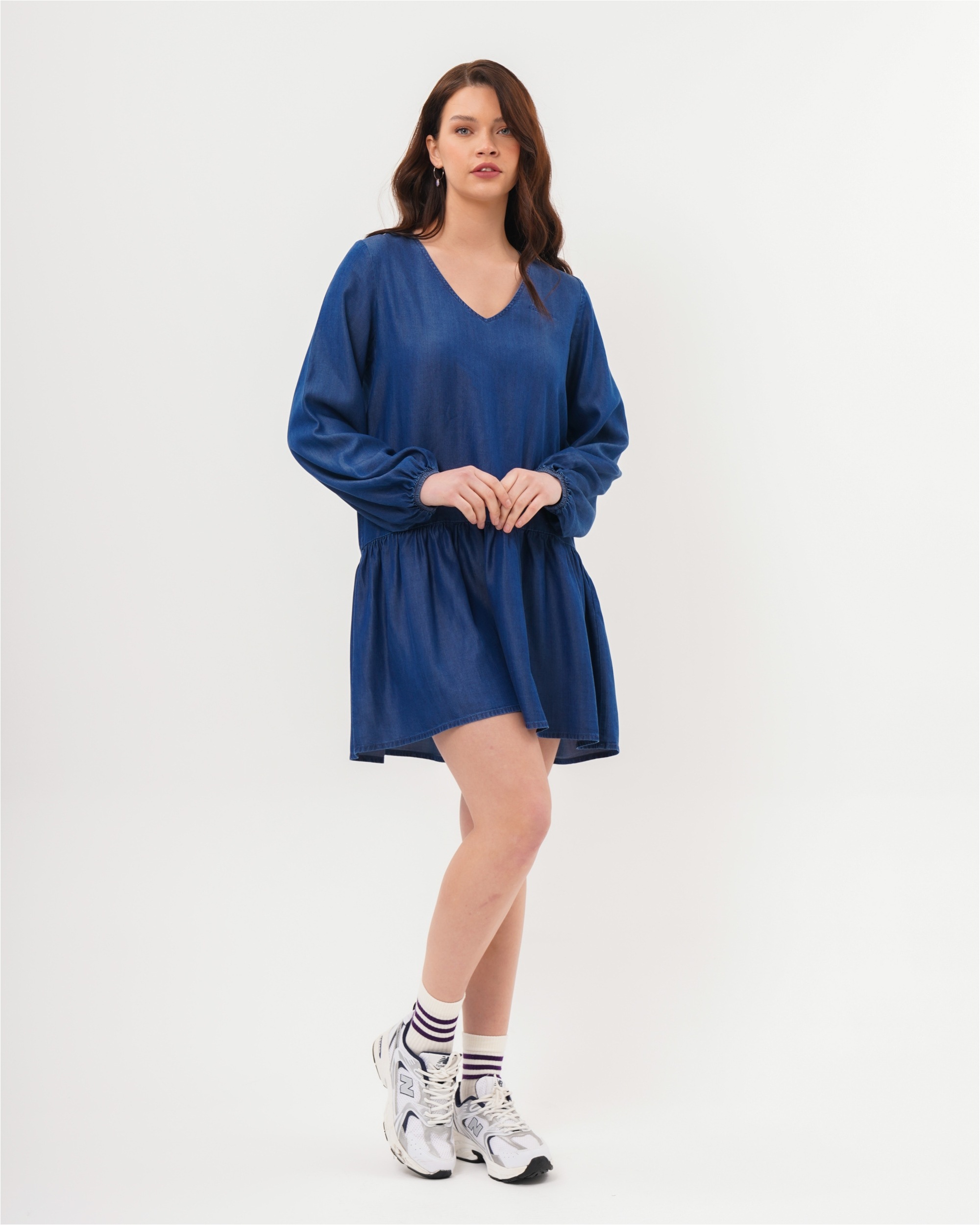freshlions Blusenkleid "Bonnie", mit verspielten Ballonbündchen günstig online kaufen