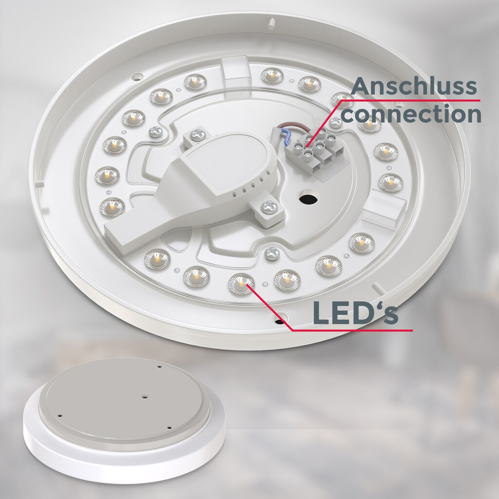 B.K.Licht LED Deckenleuchte, 1 flammig-flammig