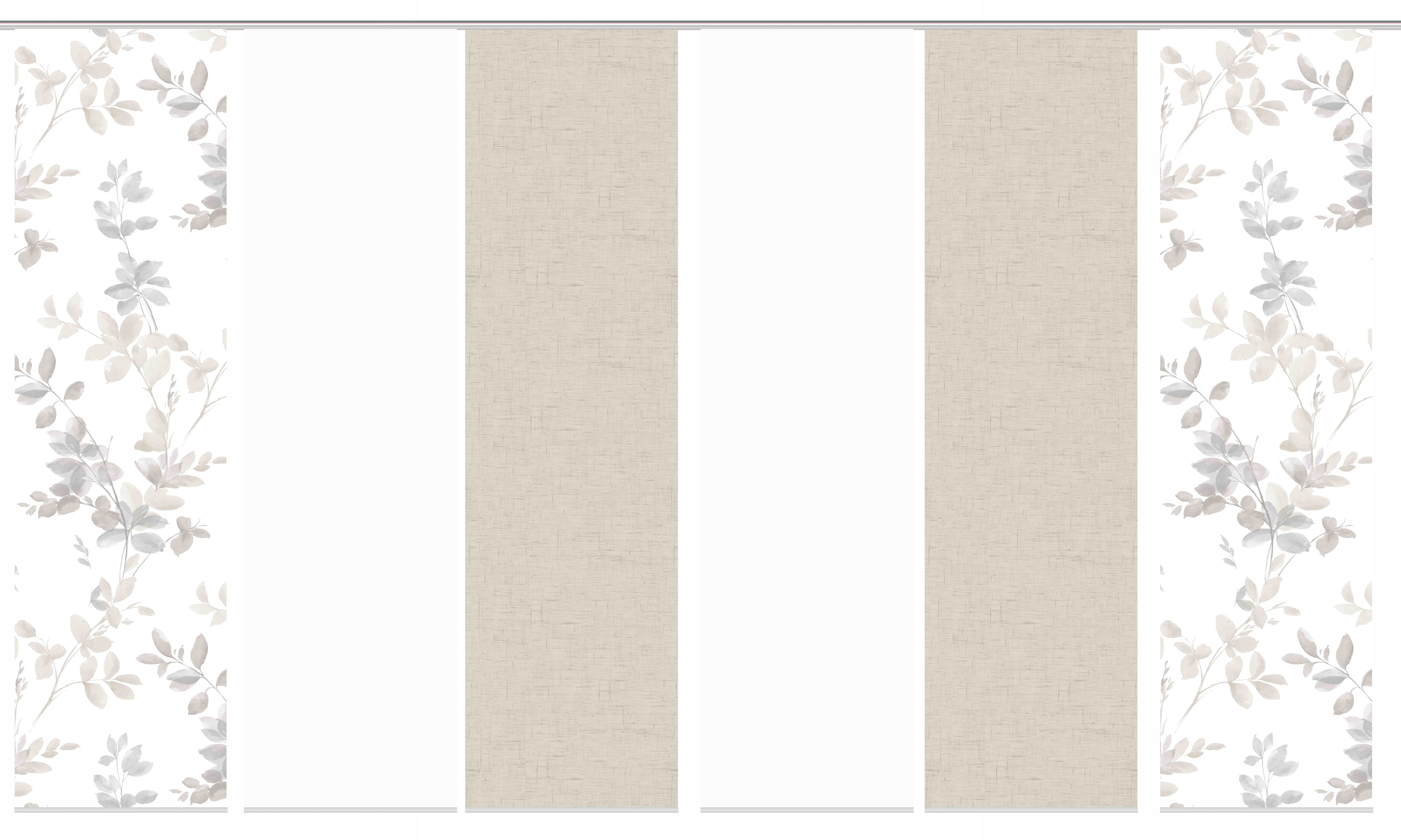 Thumbnail - HOME WOHNIDEEN Schiebegardine "6er SET" Paneelwagen 6 Stk. tlg. Schiebevorhang Digidruck 6er Set AYLA