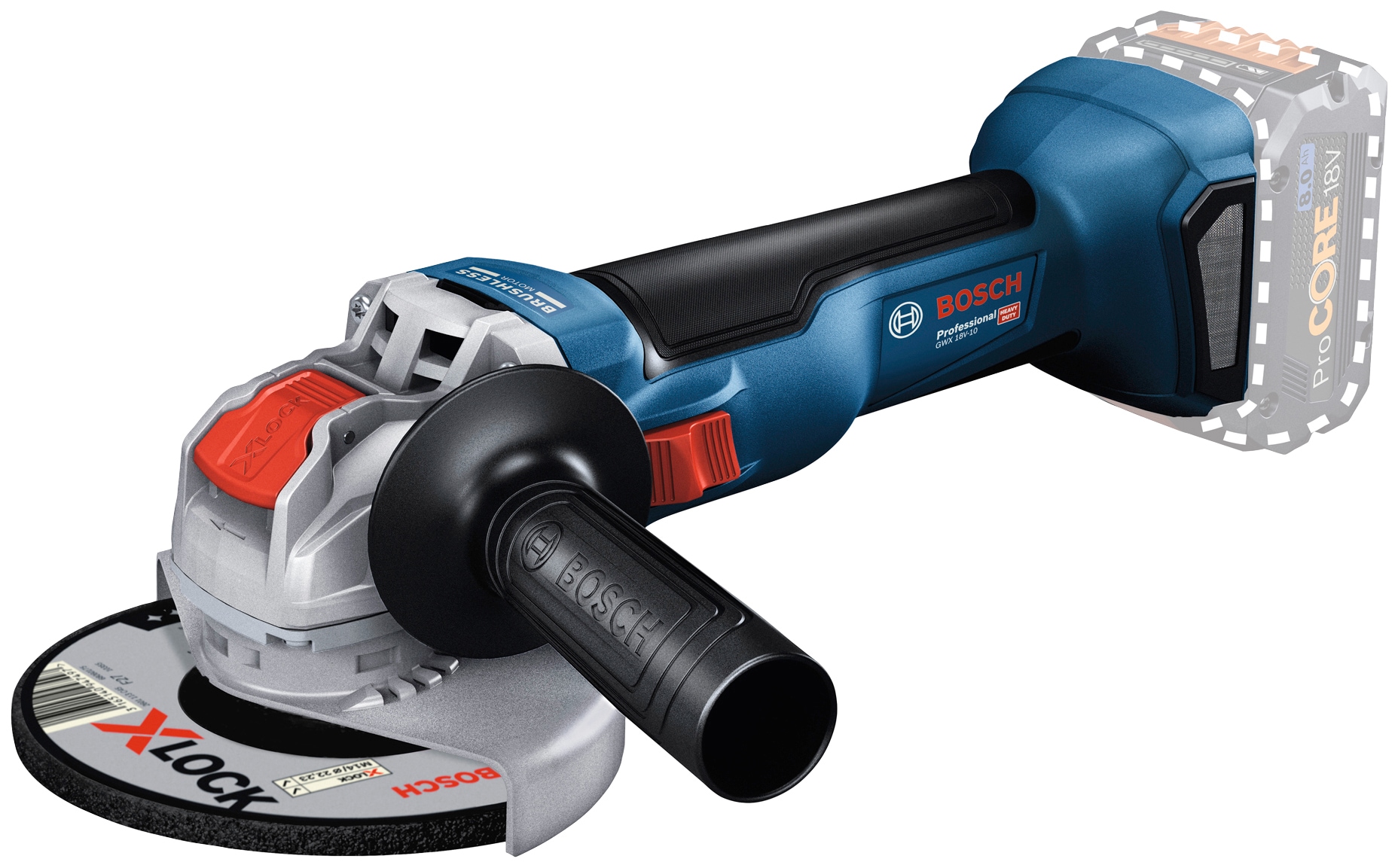 Bosch Professional Akku-Winkelschleifer »GWX 18V-10 (C, 125 mm) solo CLC«, ohne Akku und Ladegerät