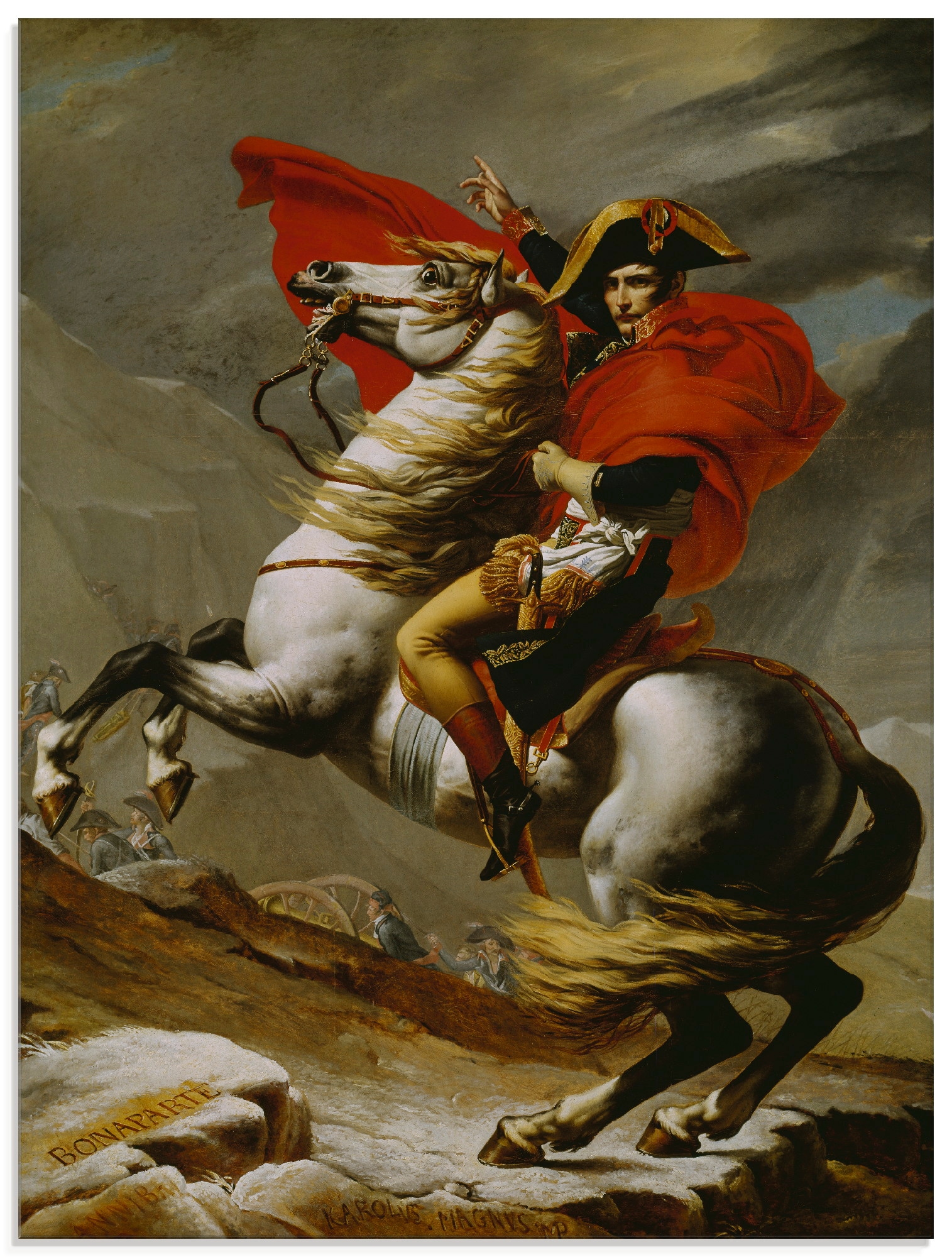 Artland Glasbild "Napoleon bei der Überquerung der Alpen.", Menschen, (1 St.), in verschiedenen Größen