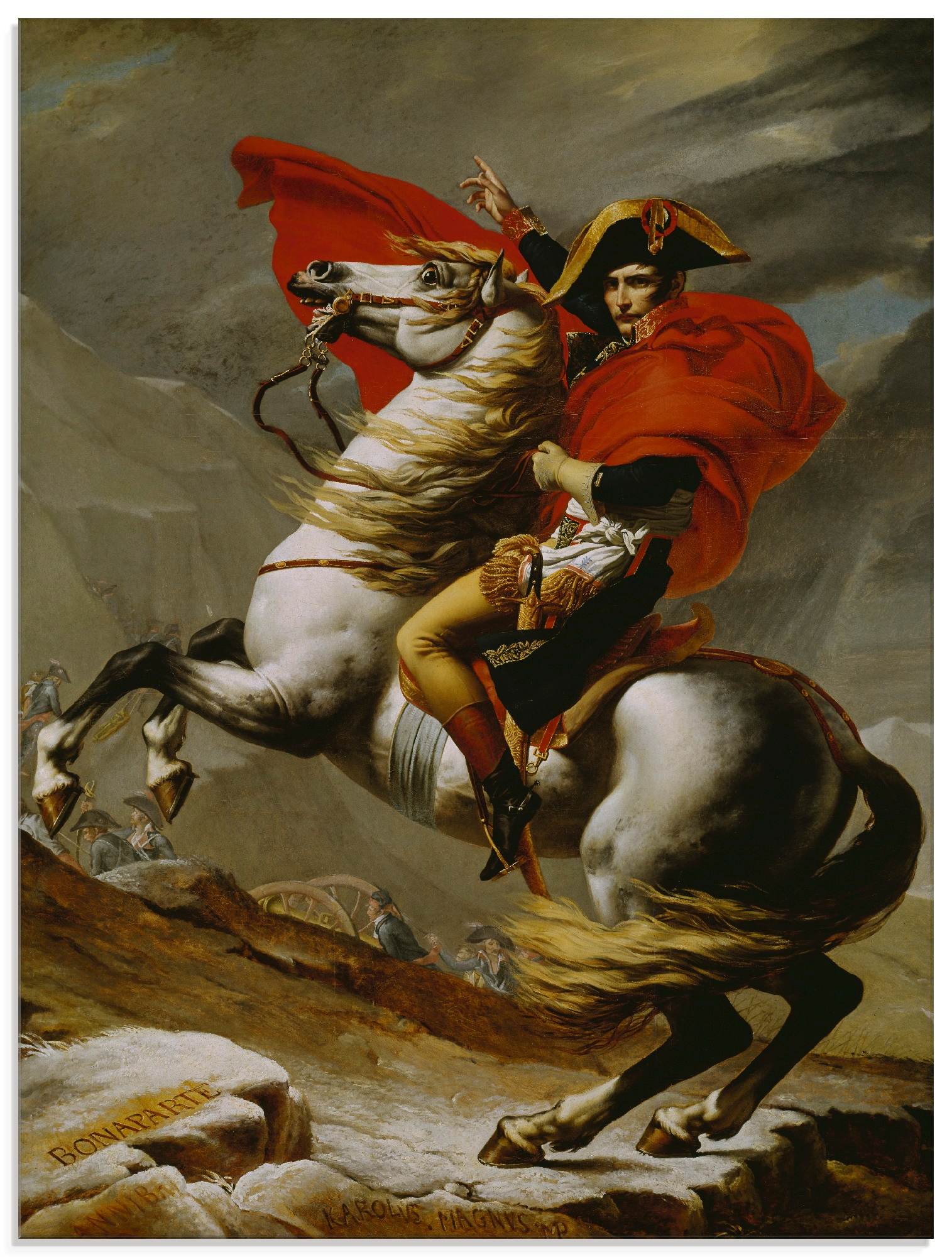 Artland Glasbild "Napoleon bei der Überquerung der Alpen." Menschen 1 Stk. günstig online kaufen