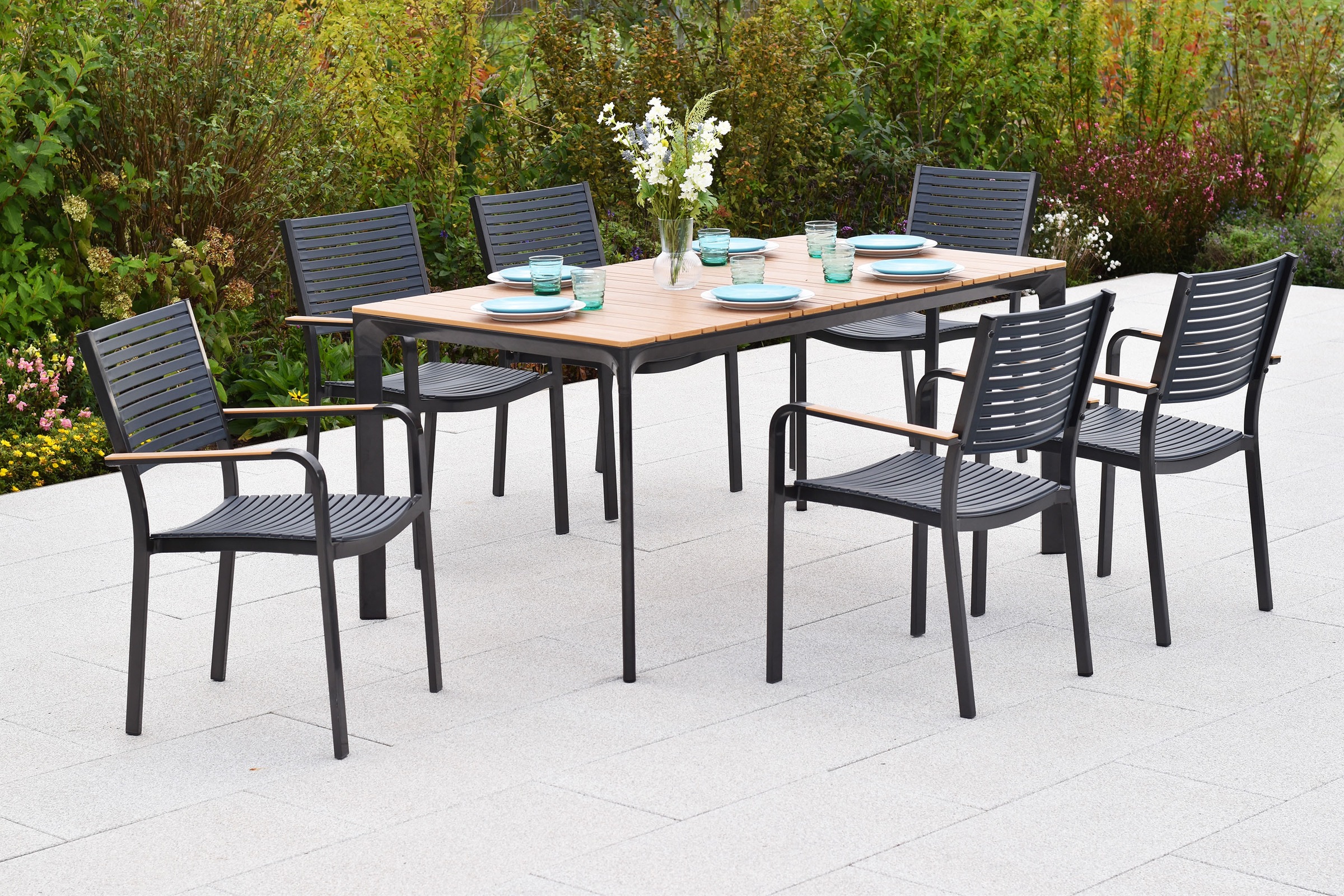 MERXX Garten-Essgruppe ""Paliano"", (Set, 7 tlg.), Applikationen, Armlehnen günstig online kaufen