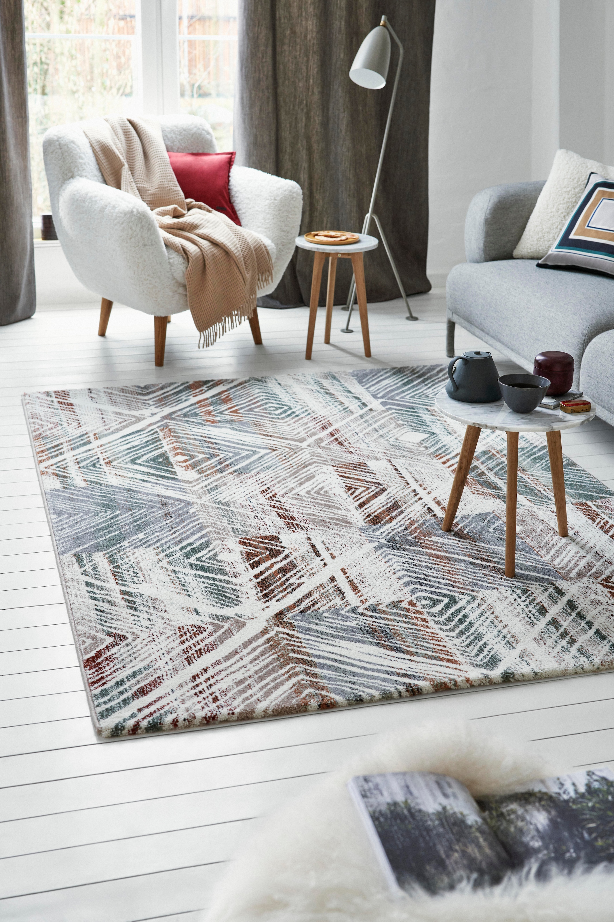 Esprit Teppich »Cuba, ESP-40104«, rechteckig, 13 mm Höhe, dichter Kurzflor, geometrisch, Wohnzimmer