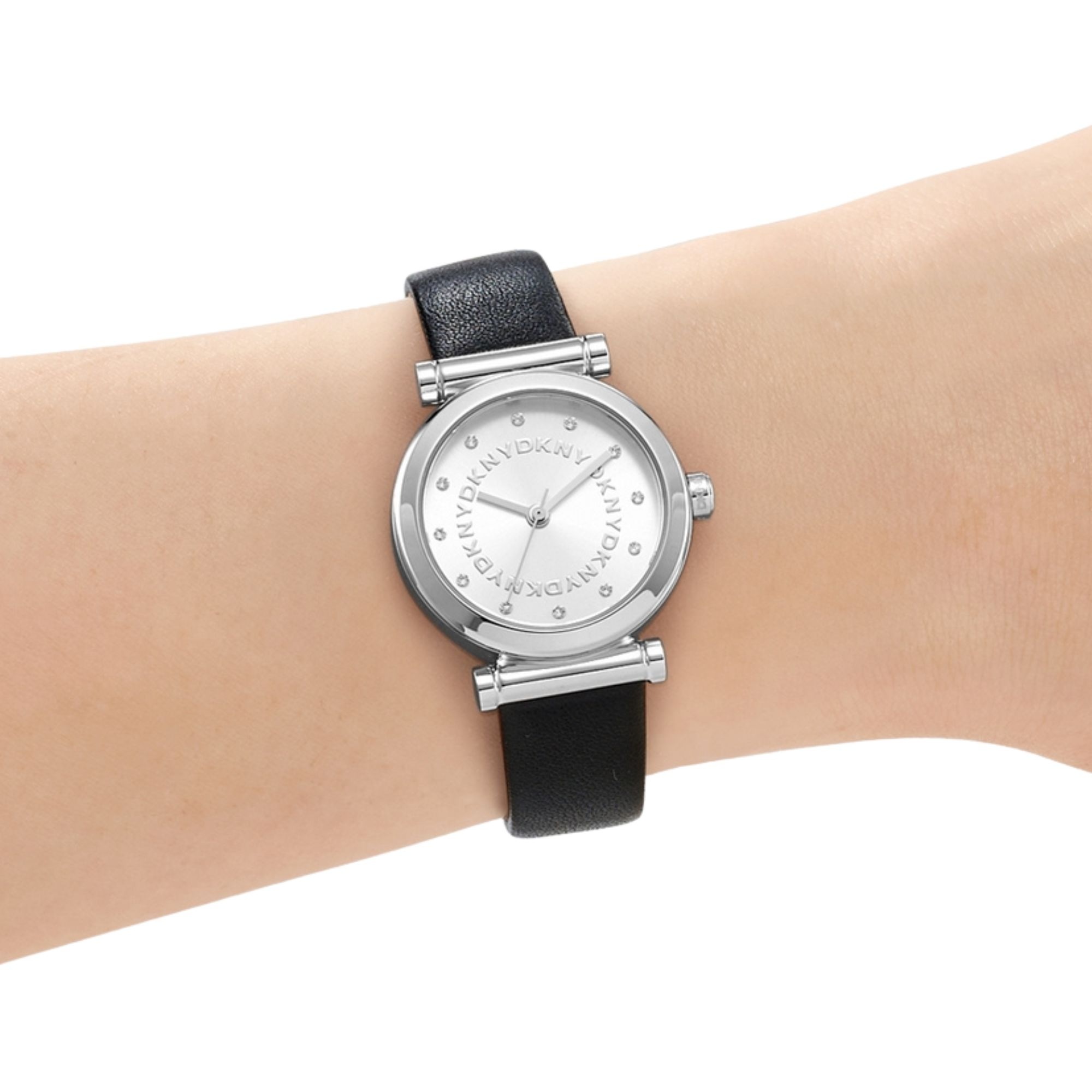 DKNY Quarzuhr »Essentials Watch« Armbanduhr, Damenuhr, Lederarmband, analog