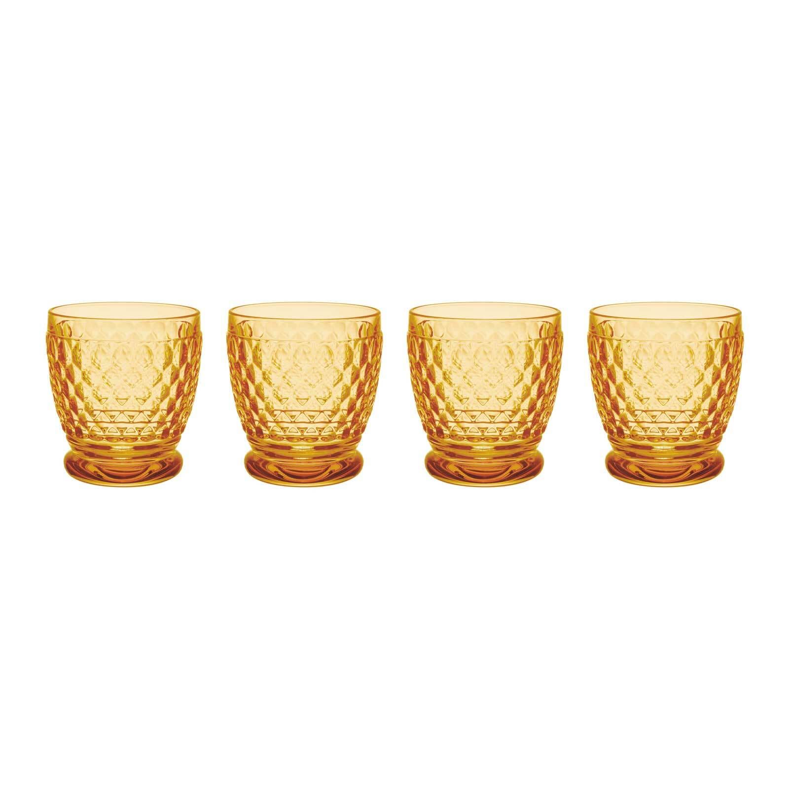 VILLEROY & BOCH Whiskyglas "Becher Boston Coloured 330 ml 4er Set", gelb, Trinkgefäße