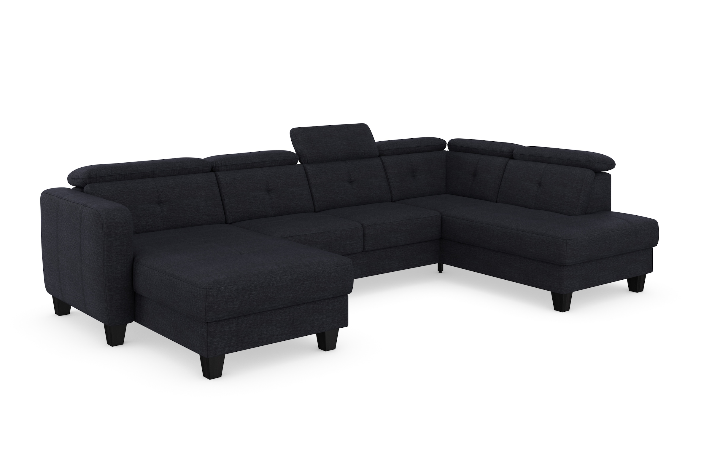 sit&more Wohnlandschaft »Belluci U-Form«, Kopfteilverstellung und Federkern, wahlweise mit Bettfunktion