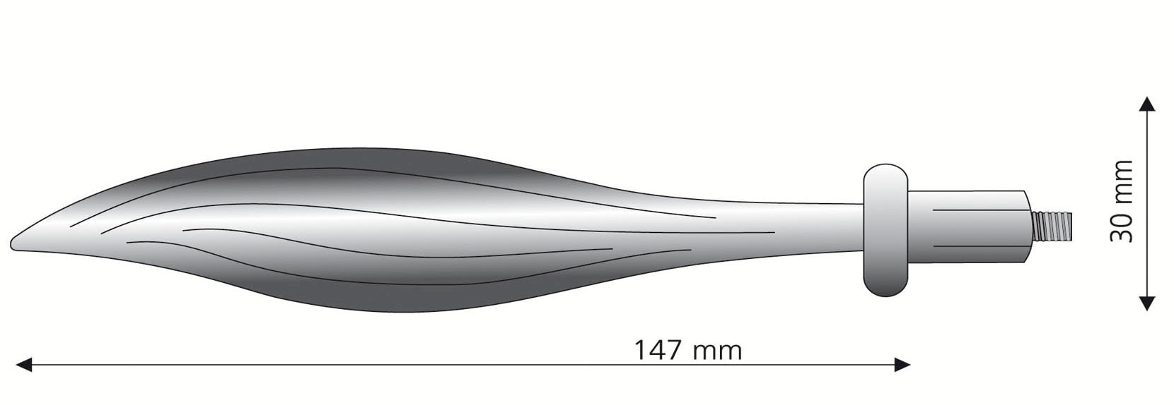 Endknopf Liedeco für Endstück, »Endstück, | (2 BAUR mm Blatt Endknopf kaufen Stangen«, 16 \