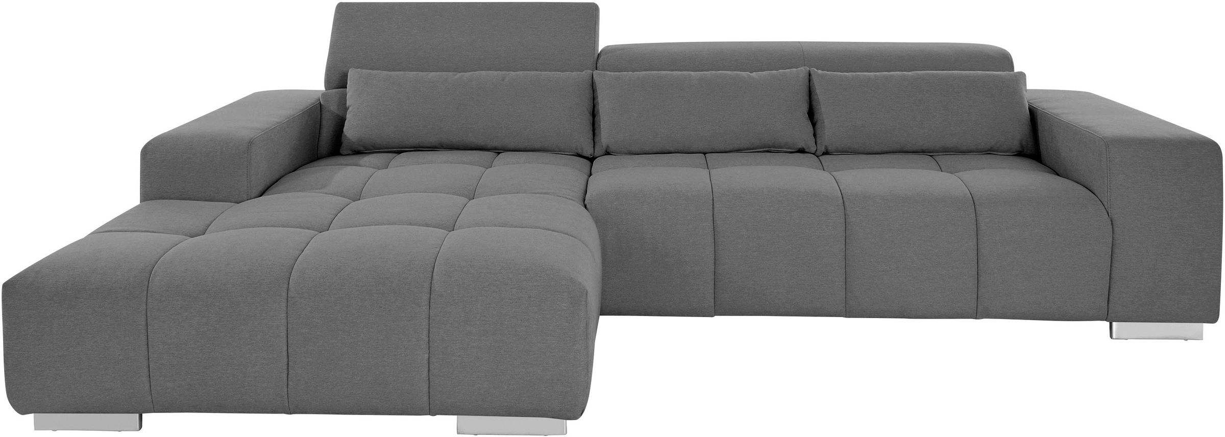 COTTA Ecksofa "Orion L-Form" mit 2x Kopfteilverstellung & 3 Nierenkissen günstig online kaufen