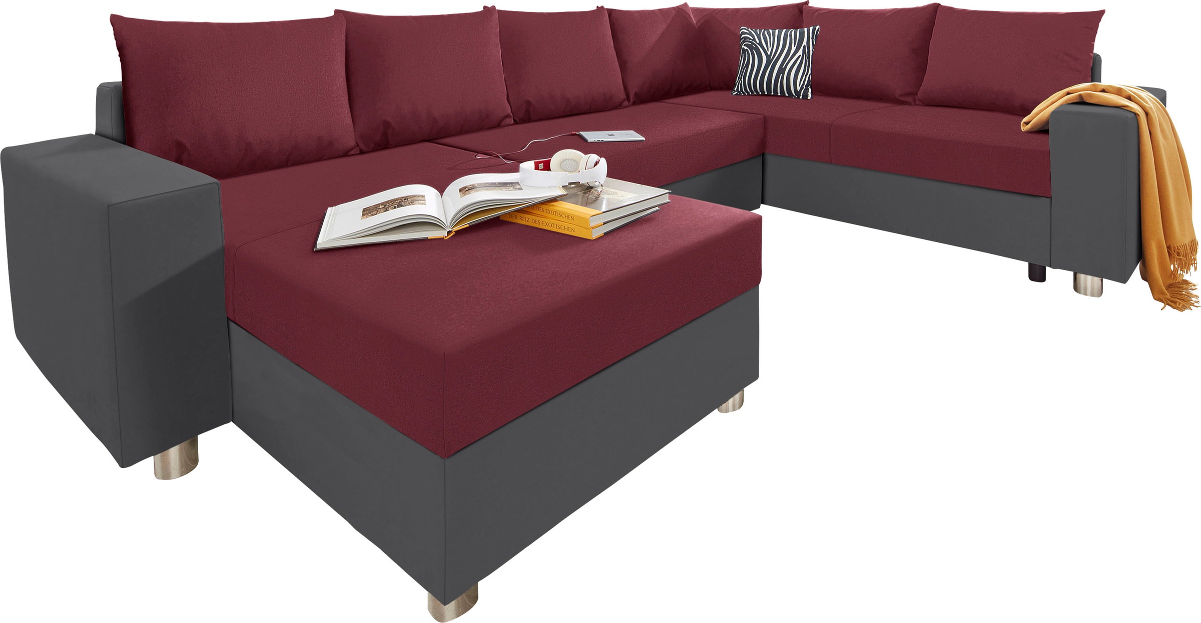 COLLECTION AB Wohnlandschaft "Paris U-Form" mit Federkern, wahlweise mit Be günstig online kaufen