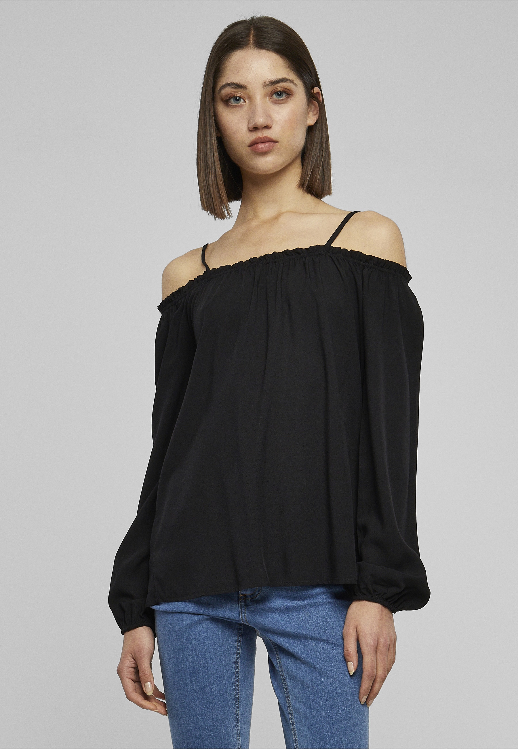 URBAN CLASSICS Langarmshirt »Urban Classics Damen Ladies Cold Shoulder Longsleeve« 1 Stk.