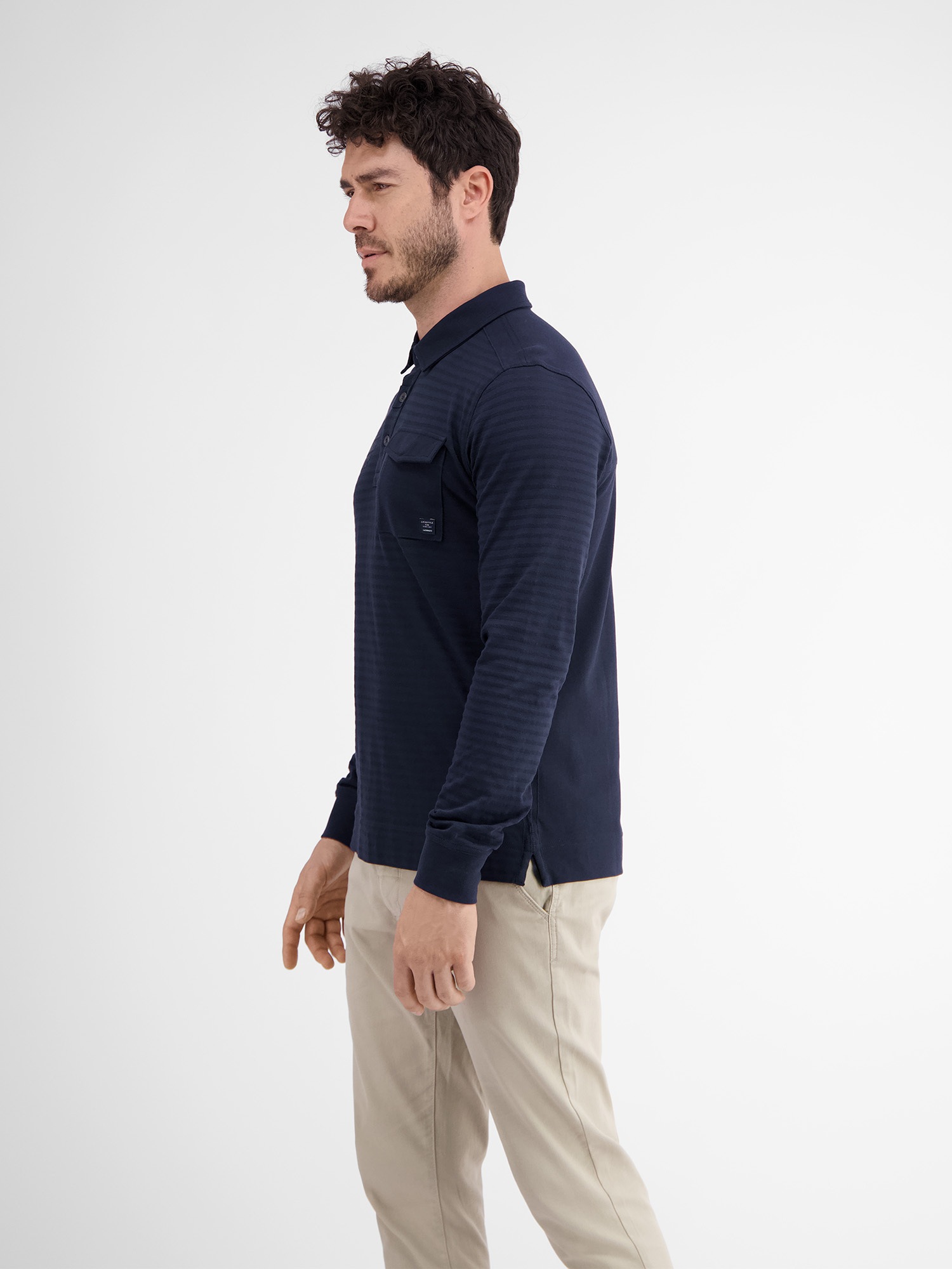 LERROS Langarm-Poloshirt "Longsleeve-Polo, gestreift" günstig online kaufen