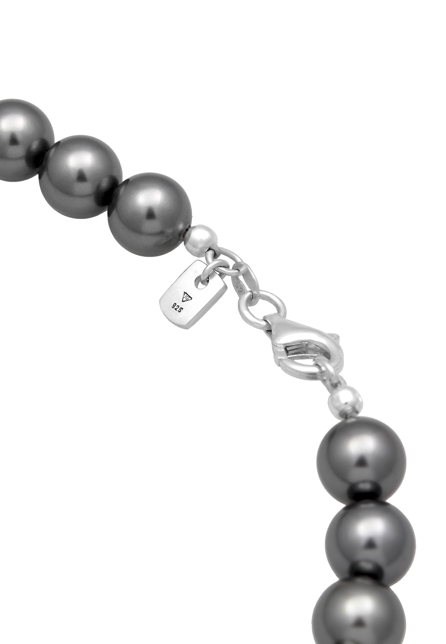 Kuzzoi Silberkette »Halskette Herren Perlenkette synthetische Perlen 925 Silber«
