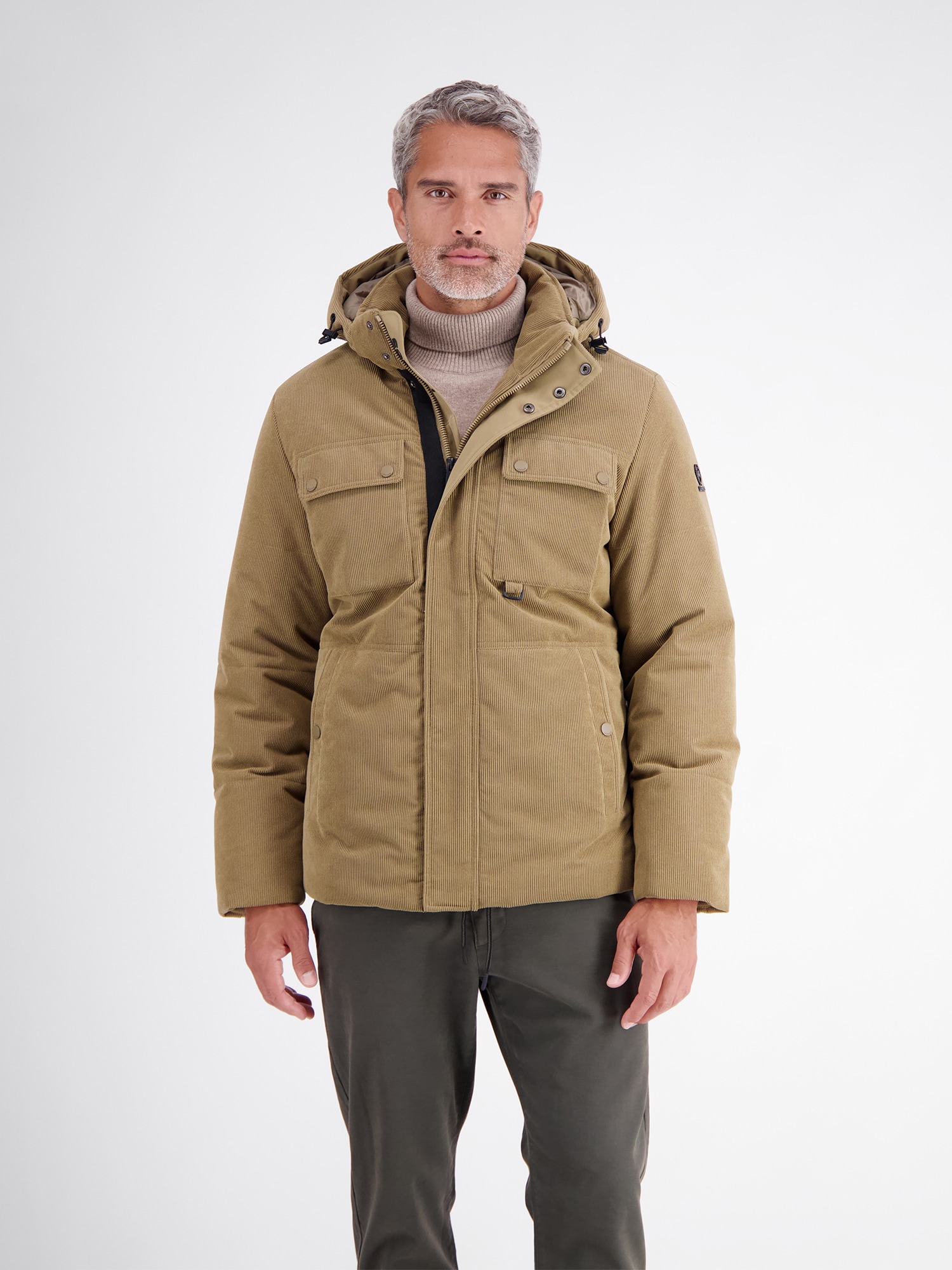 LERROS Outdoorjacke »Funktionsjacke aus wind und wasserabweisendem Kordgewebe« mit Kapuze