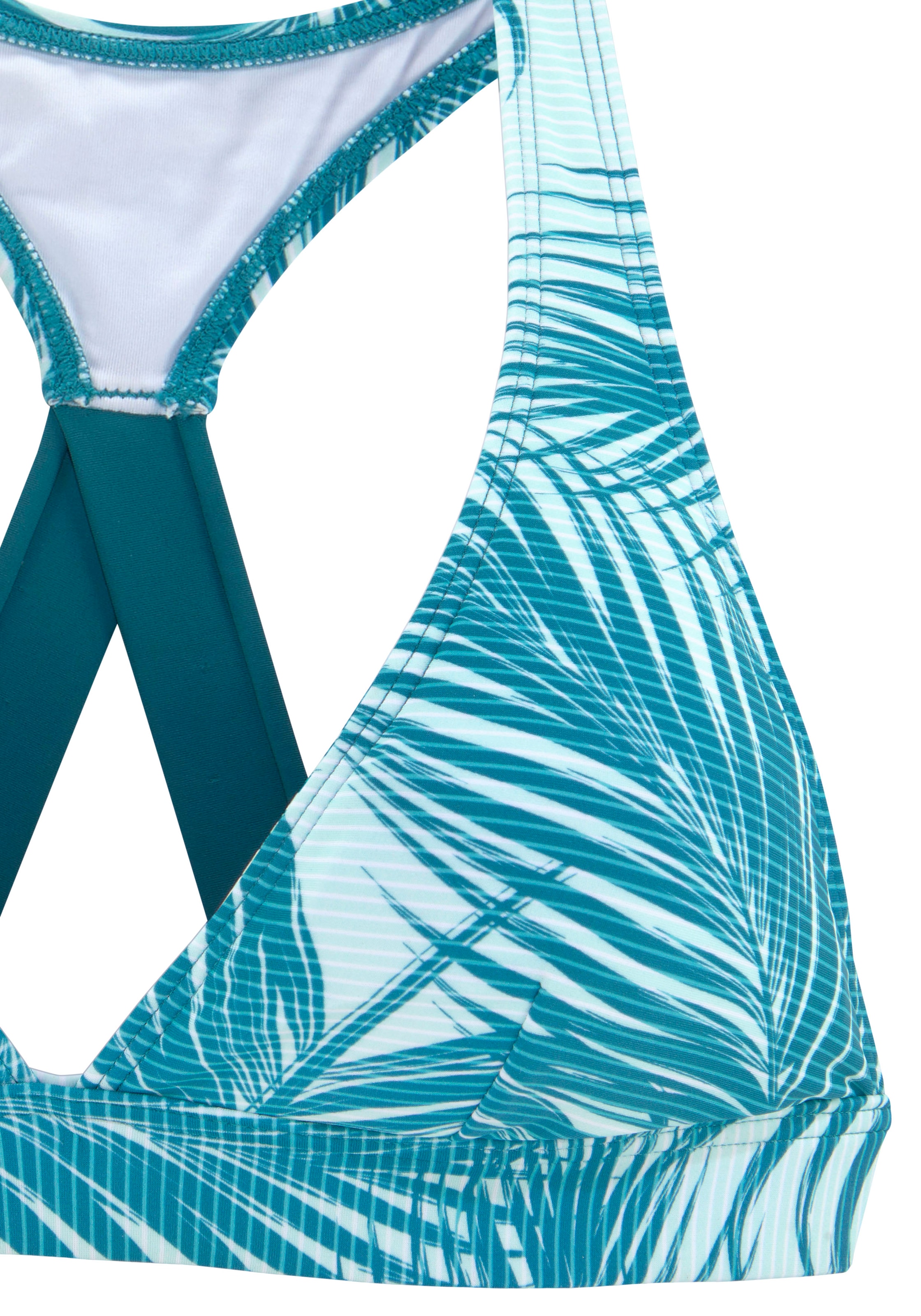 LASCANA ACTIVE Triangel-Bikini-Top »Coal« mit unifarbenen Trägern im Rücken