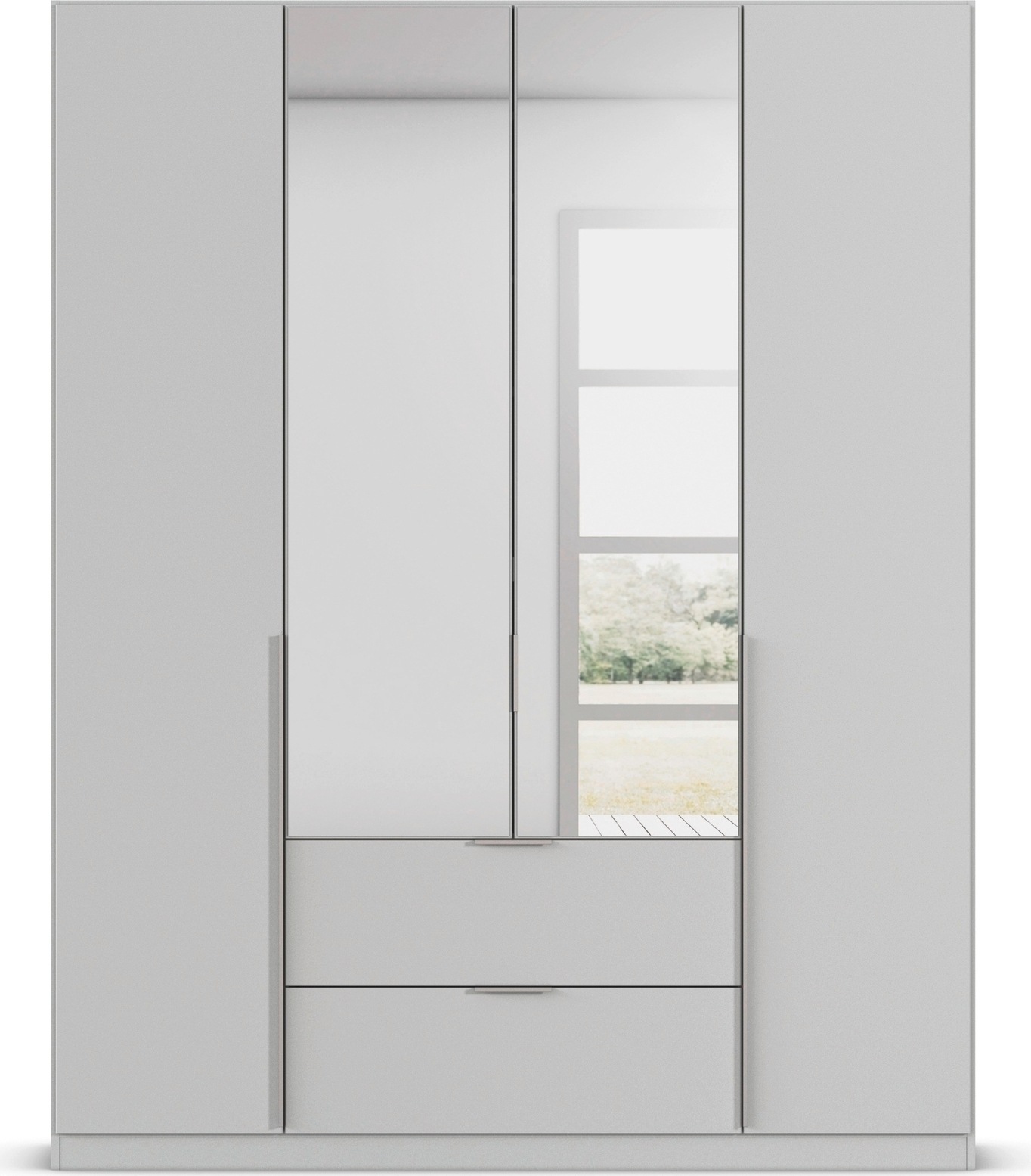 rauch Drehtürenschrank »Kleiderschrank Schrank Garderobe AGORDO mit Dekor- oder Hochglanzfront«, (in zwei Griff-Farben mit Dekor- oder Hochglanzfront), mit Außenschubkästen, in 6 Breiten und 2 Höhen MADE IN GERMANY