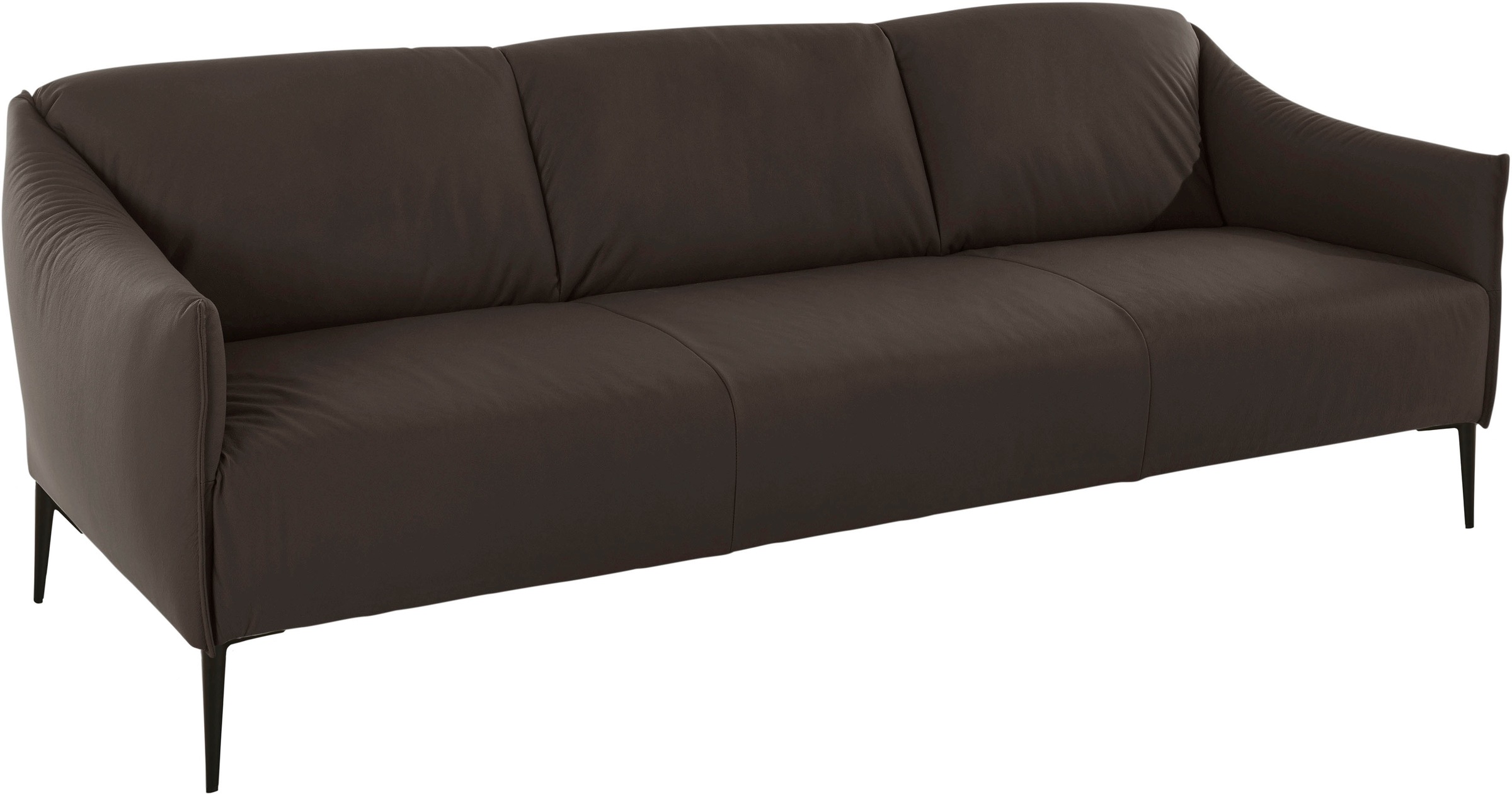 W.SCHILLIG 3-Sitzer »sally«, mit Metallfüßen in Schwarz pulverbeschichtet, Breite 224 cm