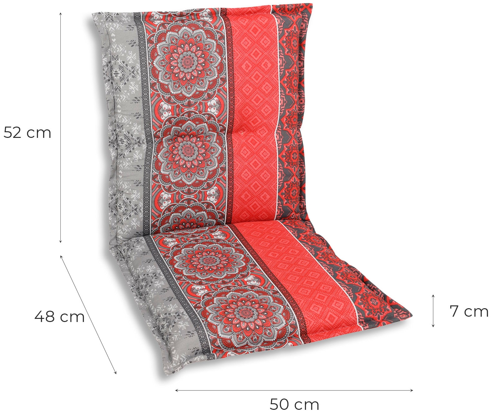 GO-DE Sitzauflage, Maße ca.: 50 cm x 100 cm x 7 cm