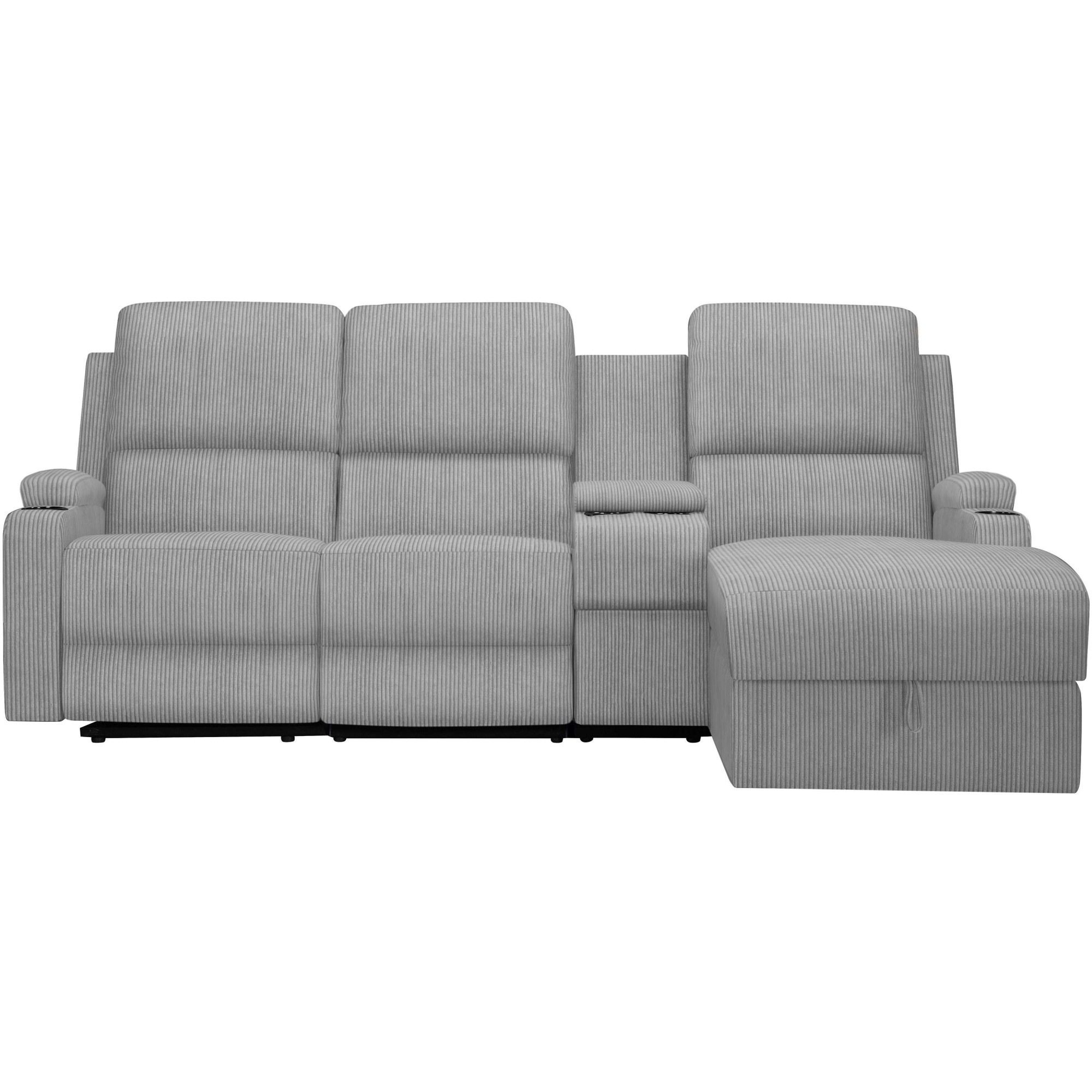 Home affaire Ecksofa "NAPORI Multimediasofa, 3er Kinosessel XXL, L-Form, Co günstig online kaufen