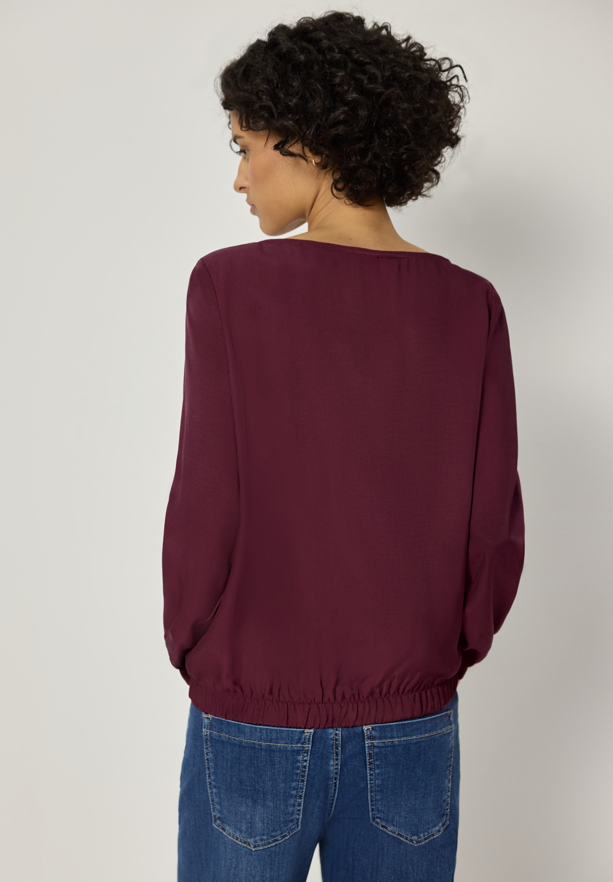 STREET ONE Langarmbluse mit Elastikbund