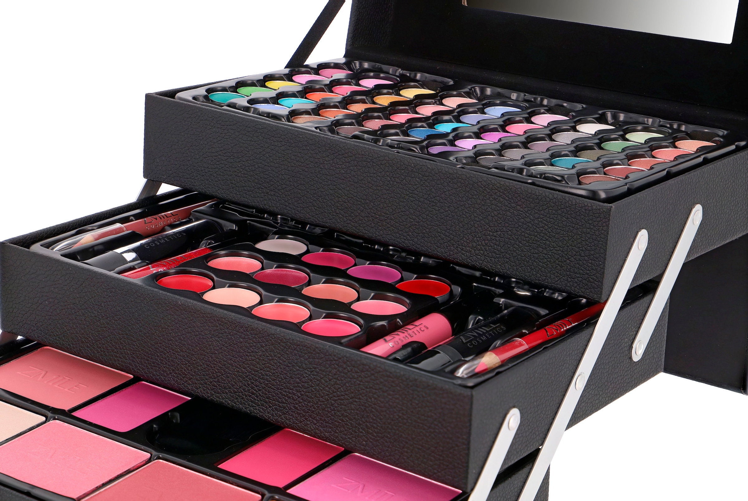 ZMILE COSMETICS Kosmetik-Koffer »Beauty Case' black«, (82 tlg.), vegane Kosmetik