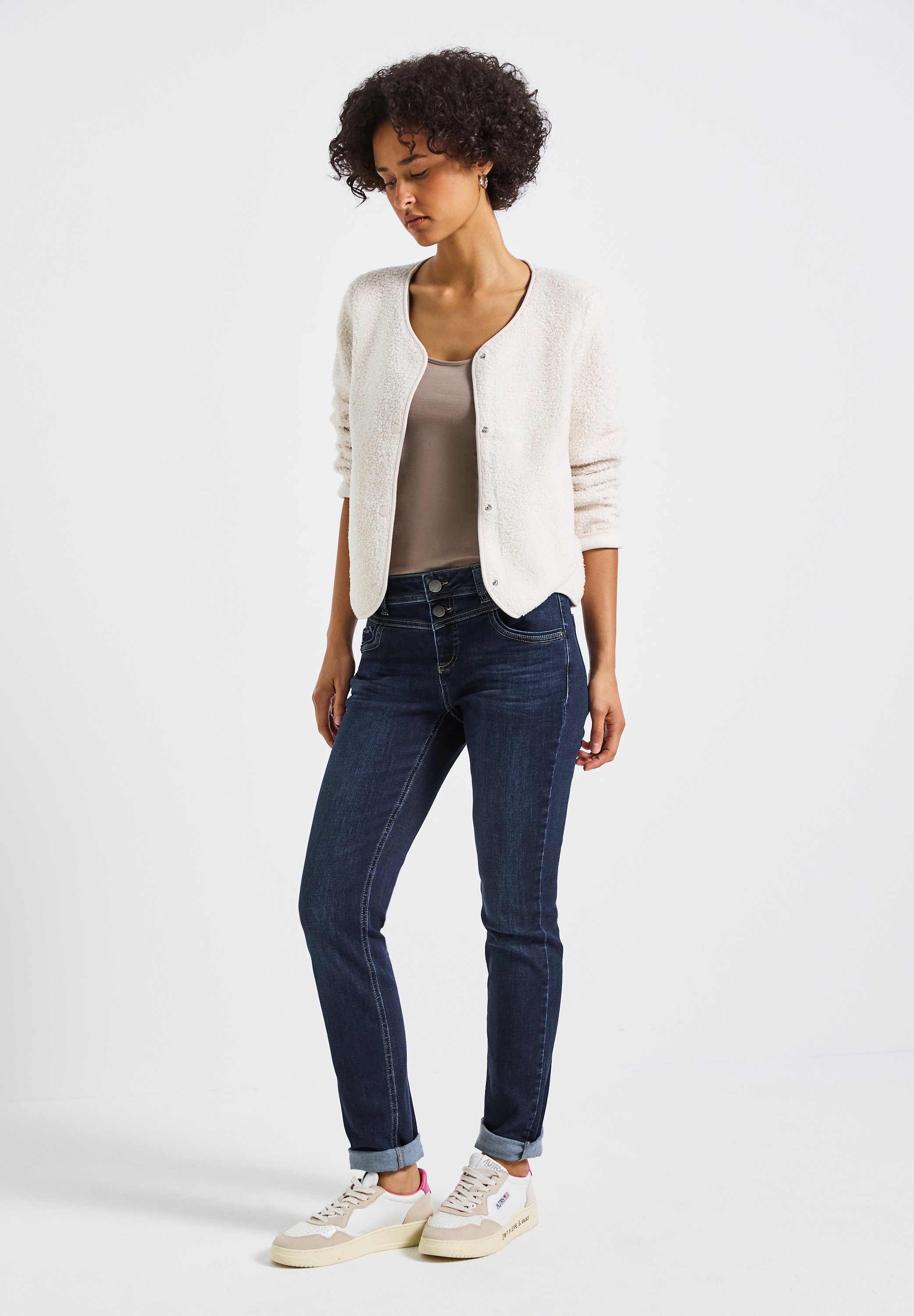 Comfort-fit-Jeans STREET ONE, Damen, Gr. 36, Länge 28, deep indigo soft washed, Jeans, 72% Baumwolle, 25% Polyester, 3% Elasthan, unifarben, lang, Jeans, Middle Waist 3