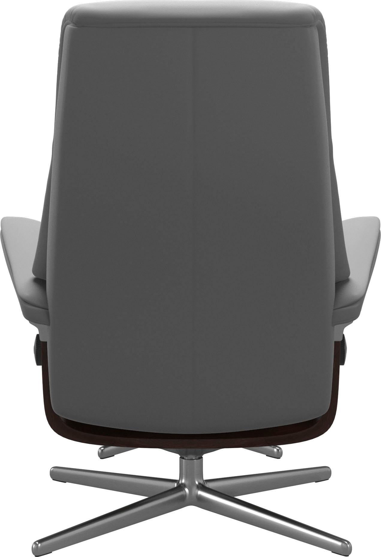 Stressless® Relaxsessel »View«, (Set, Relaxsessel mit Hocker), mit Hocker, mit Cross Base, Größe S, M & L, Holzakzent Braun