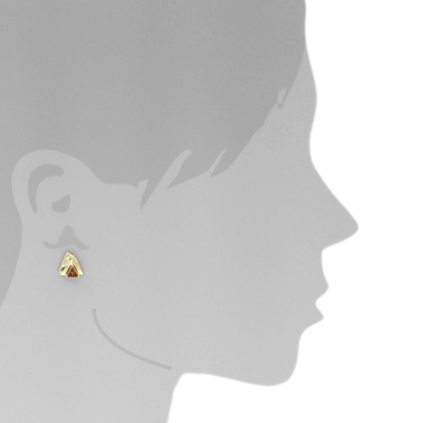 OSTSEE-SCHMUCK Paar Ohrstecker »- Benita - Gold 333/000 - Bernstein/Zirk.«