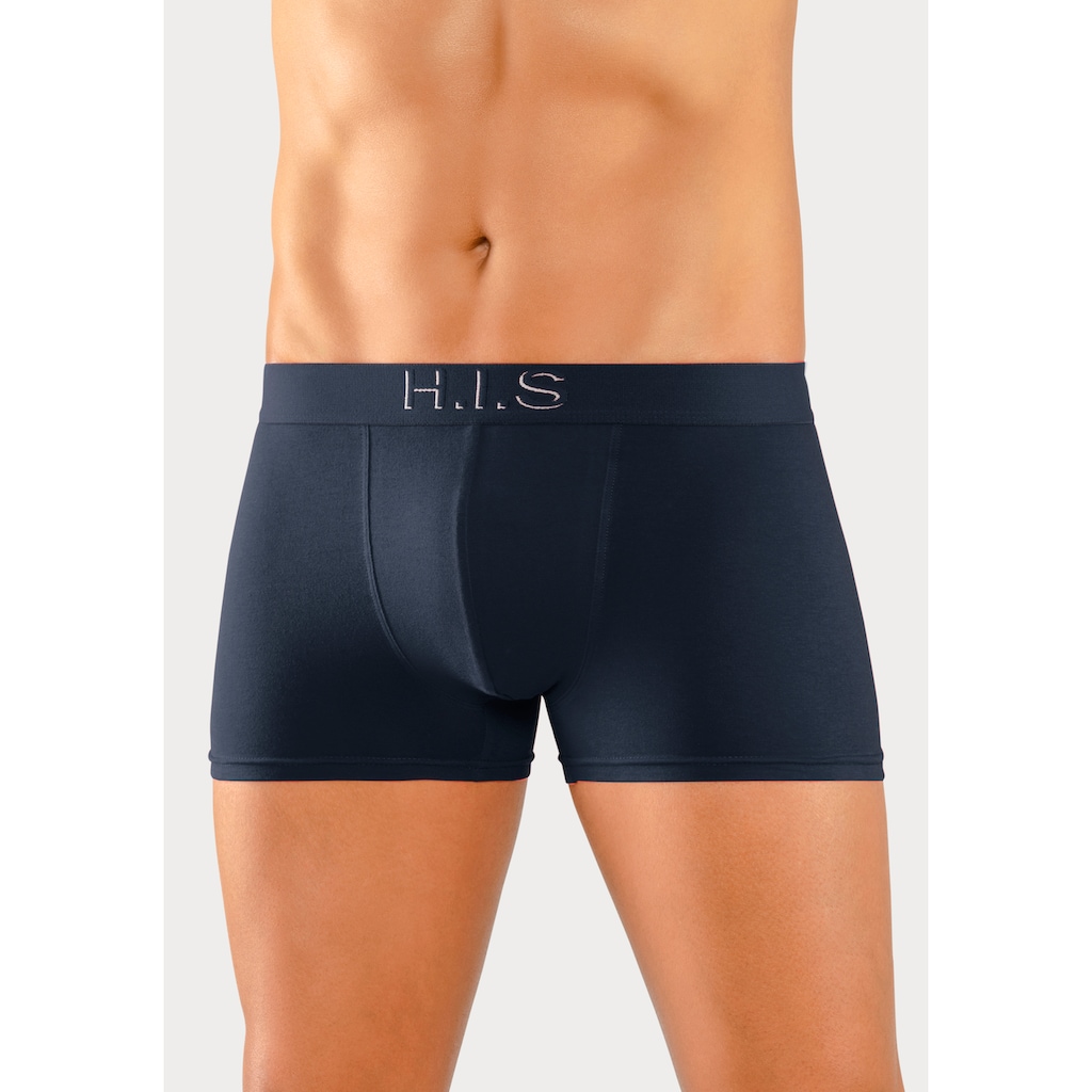 H.I.S Boxer, (Packung, 5 St.), Logo Webbund mit 3D Effekt