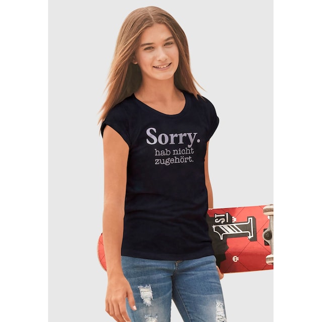 KIDSWORLD T-Shirt »Sorry. hab nicht zugehört.«, in weiter legerer Form  bestellen | BAUR