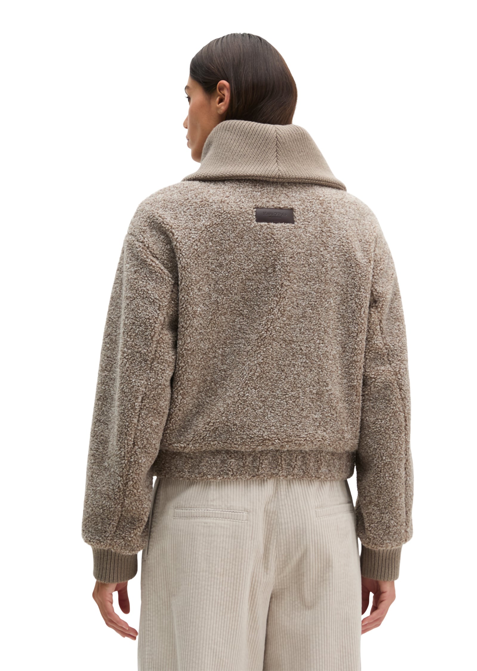 Marc O'Polo Outdoorjacke »aus weichem Curly-Plüsch« ohne Kapuze