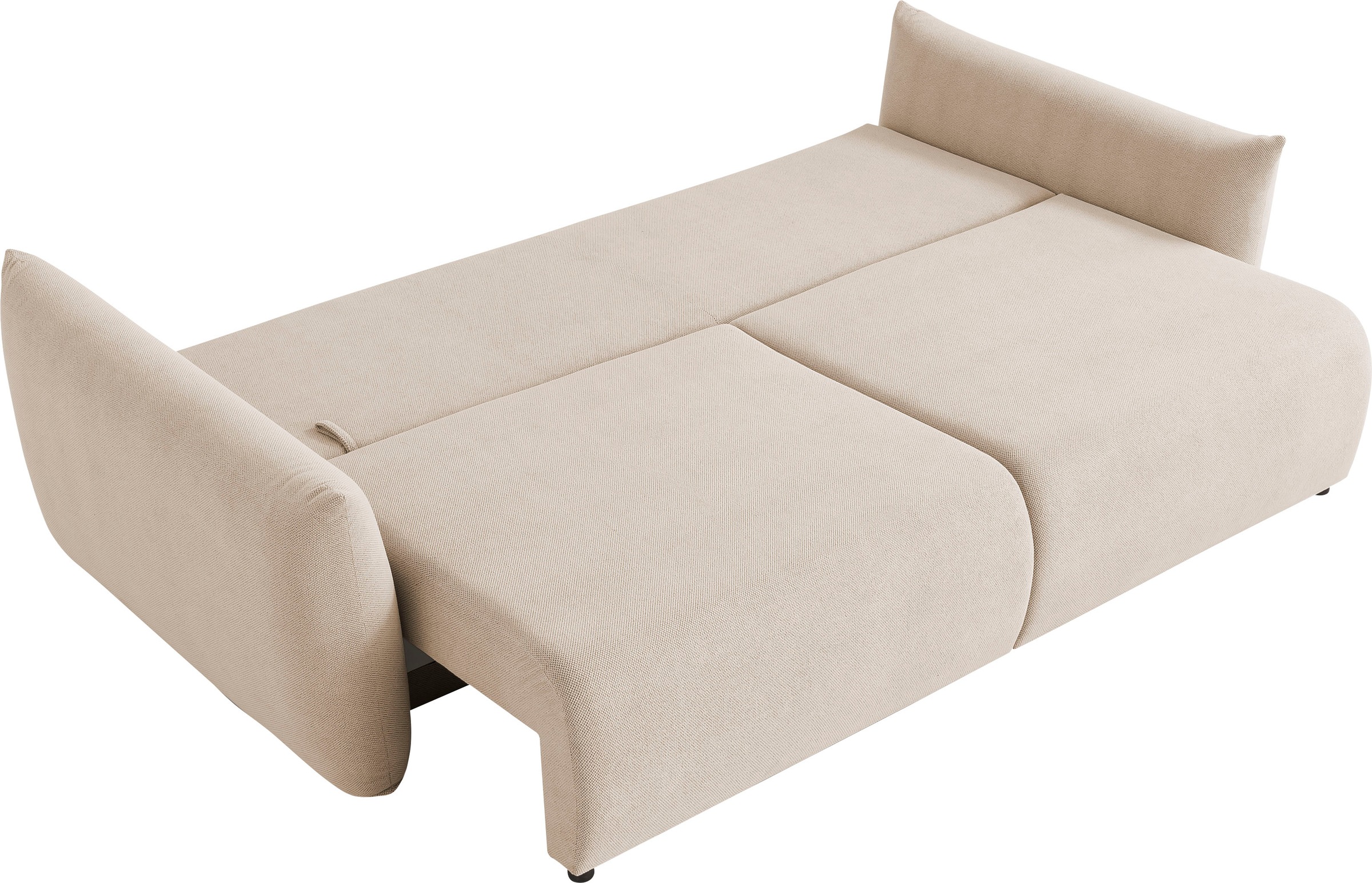 andas 3-Sitzer »MAVAS Schlafsofa mit Bettkasten«, ca.240/108cm (Liegefläche 212/145 cm), Cord, Chenille, Struktur