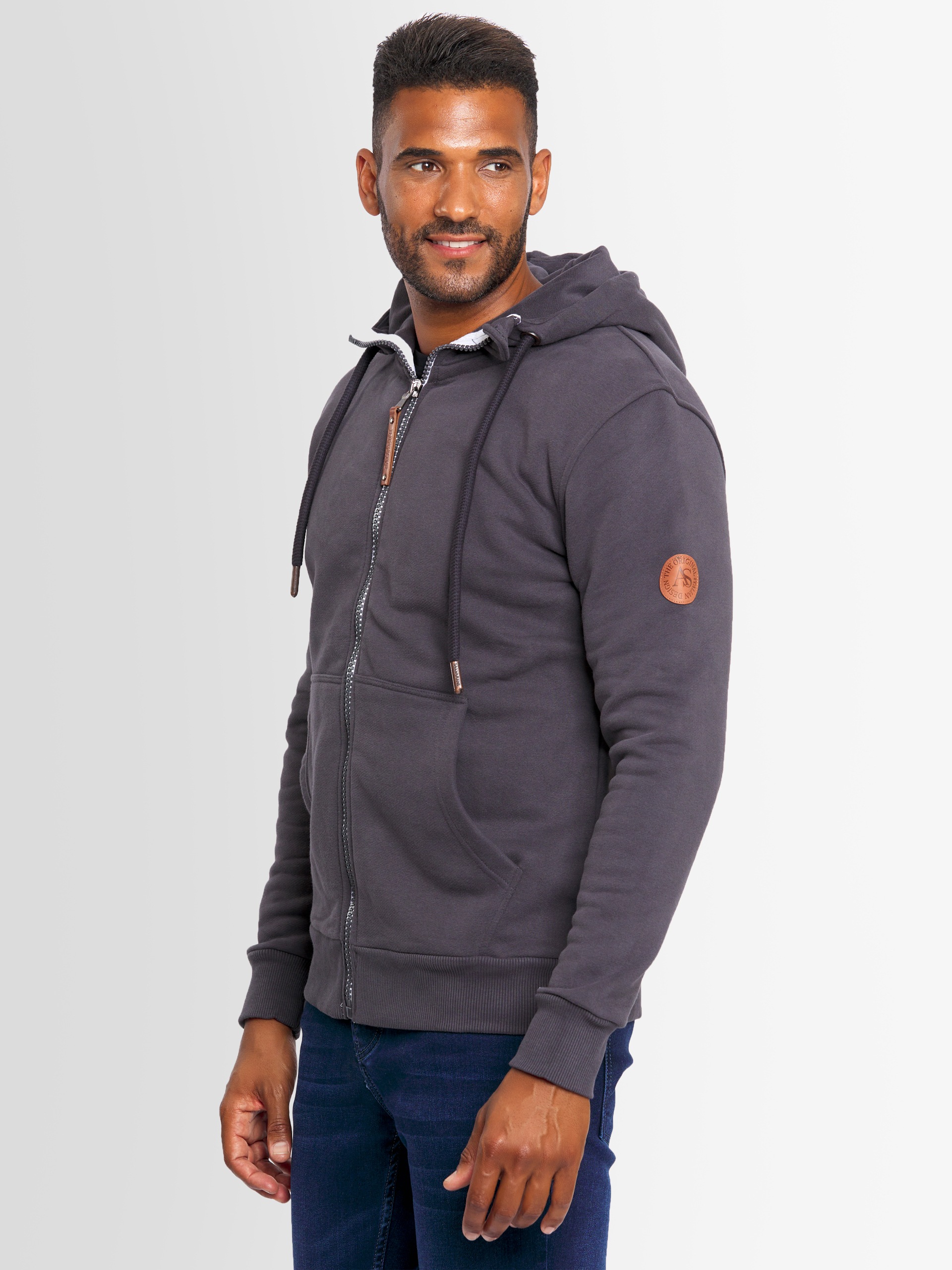 Alessandro Salvarini Sweatjacke "ASGeenio" mit hohem Kragen günstig online kaufen