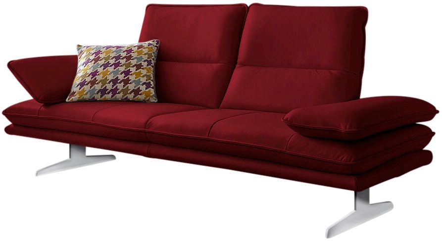 W.SCHILLIG 2-Sitzer "broadway, Designsofa mit tollem Sitzkomfort, Breite 216cm" Sitztiefenverstellung, Kopfteil- & Seitenteilverstellung, Breite 216cm