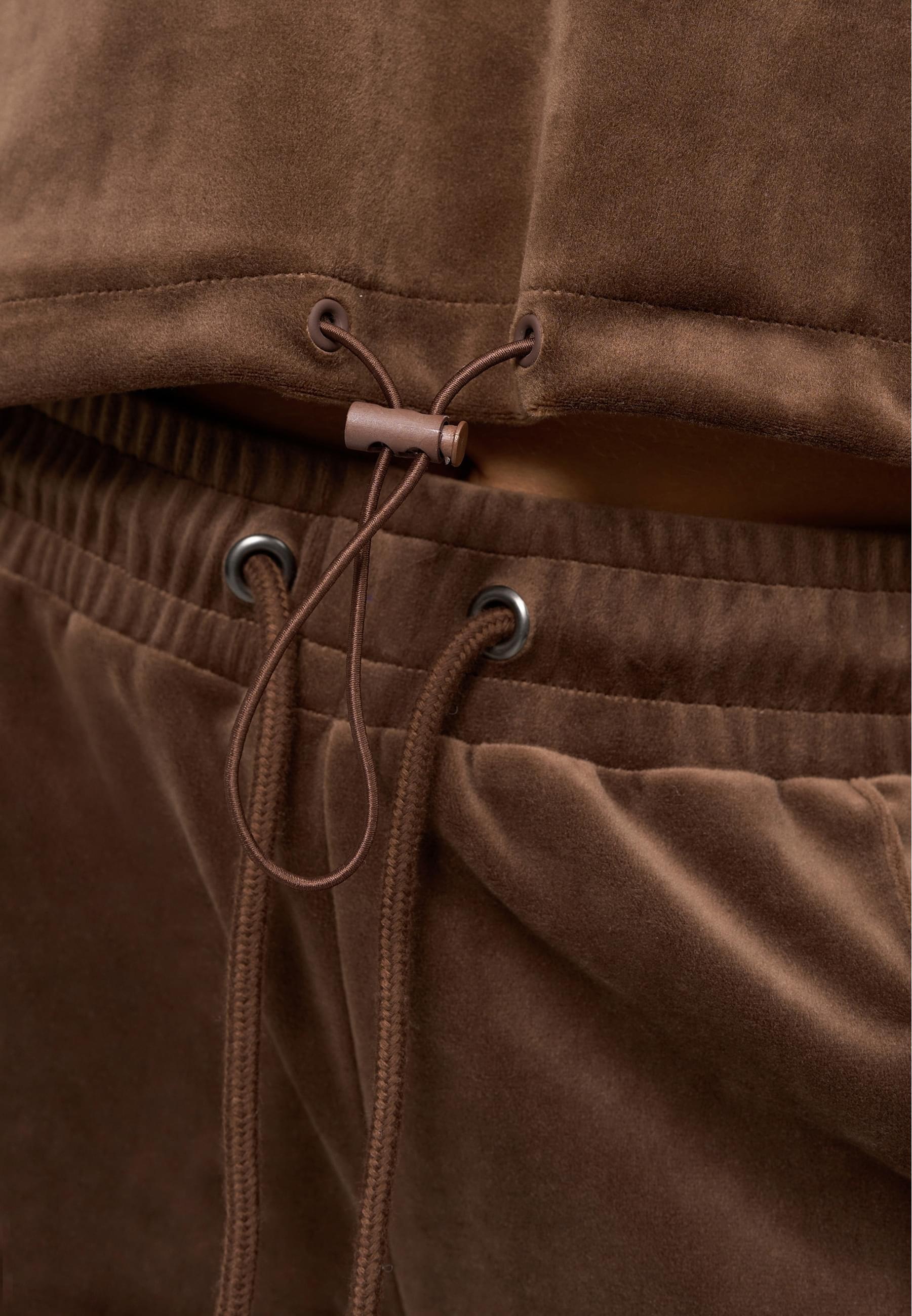 Karl Kani Sweater »Karl Kani Damen KW214-045-1 Signature Velvet Crop Crew brown«, (1 tlg.)