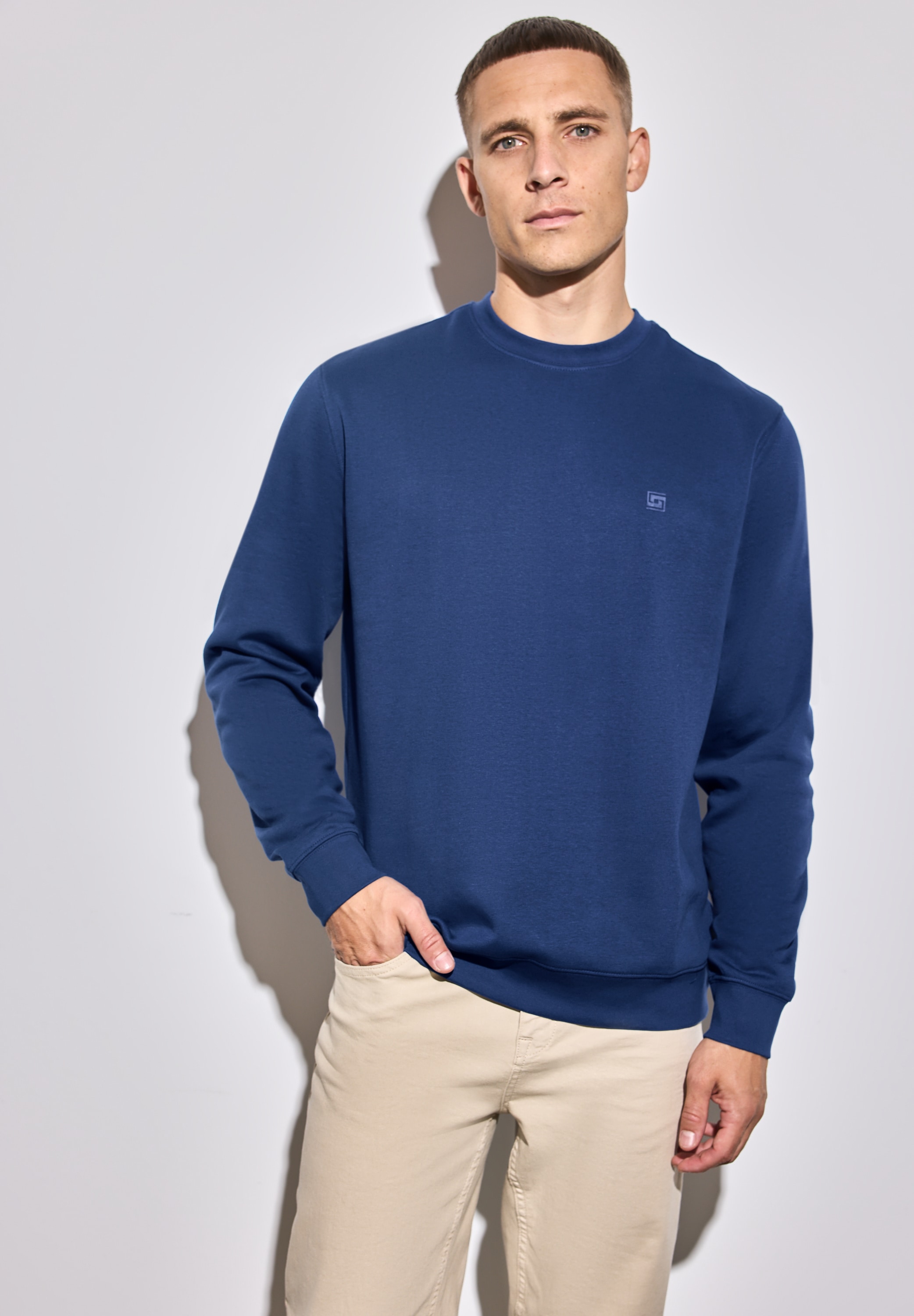 STREET ONE MEN Sweatshirt, im soften Baumwoll-Mix günstig online kaufen