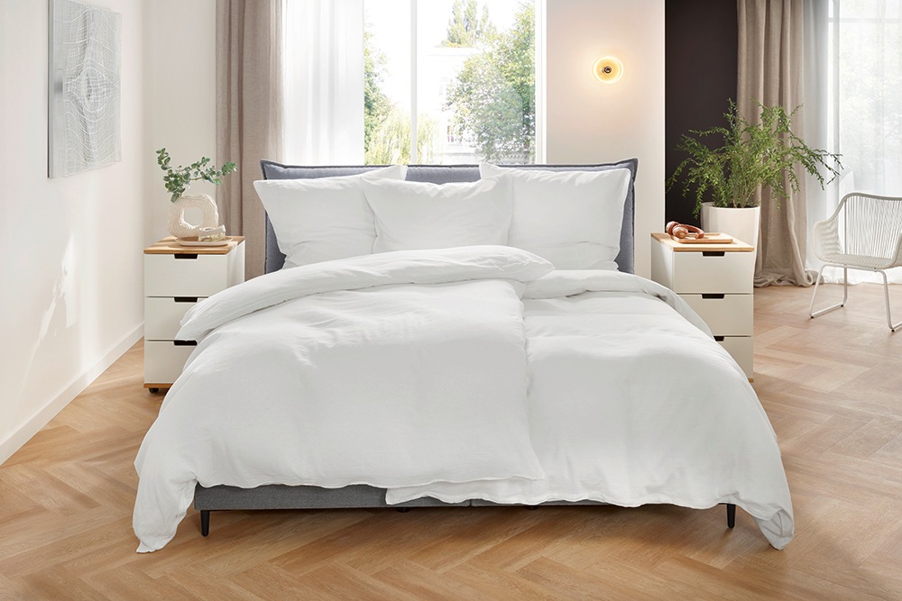 Primera Bettwäsche "Halbleinen-Bettwäsche" 2 tlg. tlg. Uni günstig online kaufen