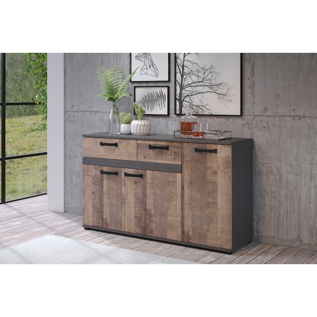 trendteam Sideboard »Stripe«, Breite 142 cm