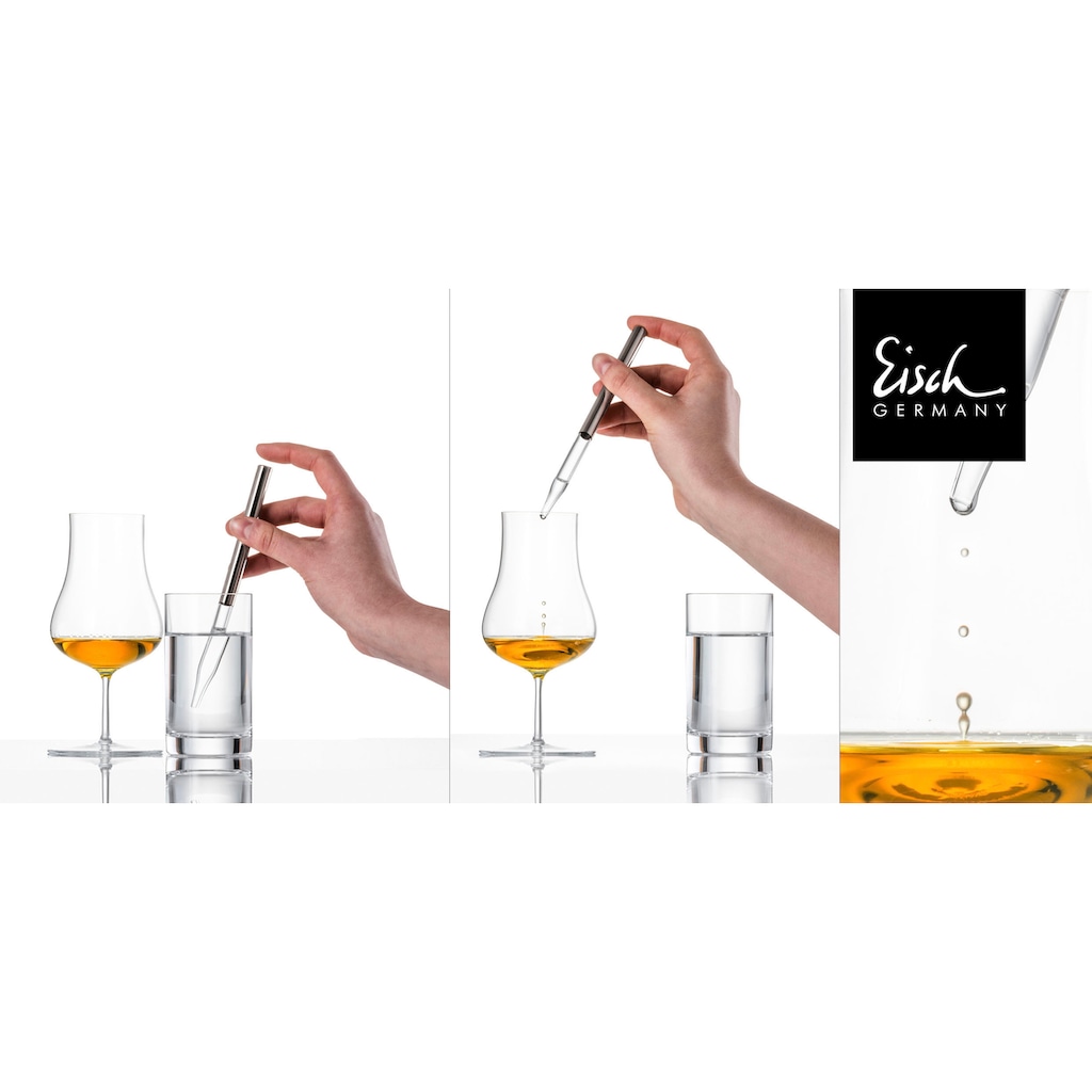 Eisch Whiskyglas »GENTLEMAN, Made in Germany«, (Set, 3 tlg., 1 Whisky-Pipette, 1 Whisky-Tumbler, 1 Wasserglas in Geschenkröhre)