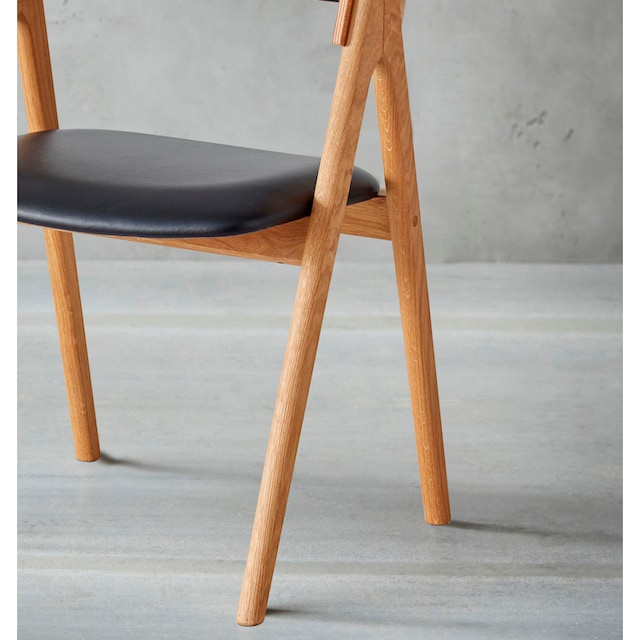 Hammel Furniture Holzstuhl »Findahl by Hammel Mette«, (Set), 2 St.,  Massivholz, mit Sitz und Rückenpolster aus Leder bestellen | BAUR
