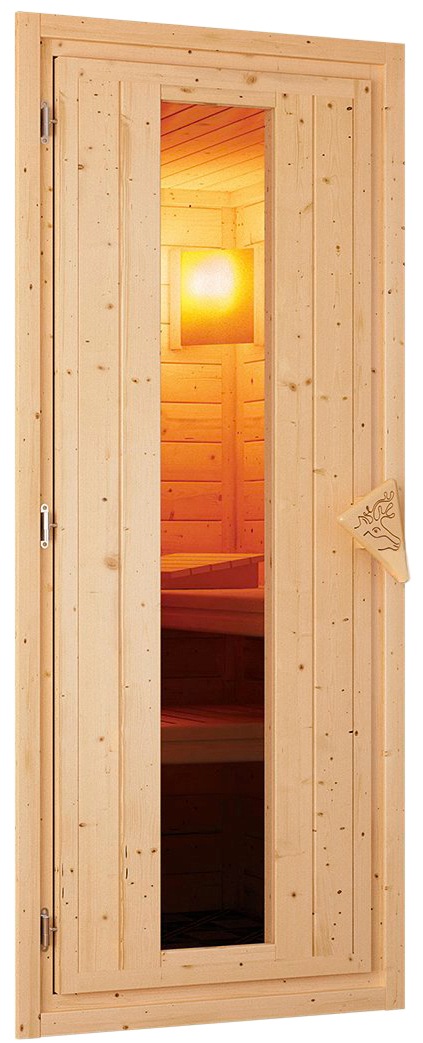 Karibu Sauna »Nanna«, (Set), 3,6-kW-Plug & Play Ofen mit externer Steuerung