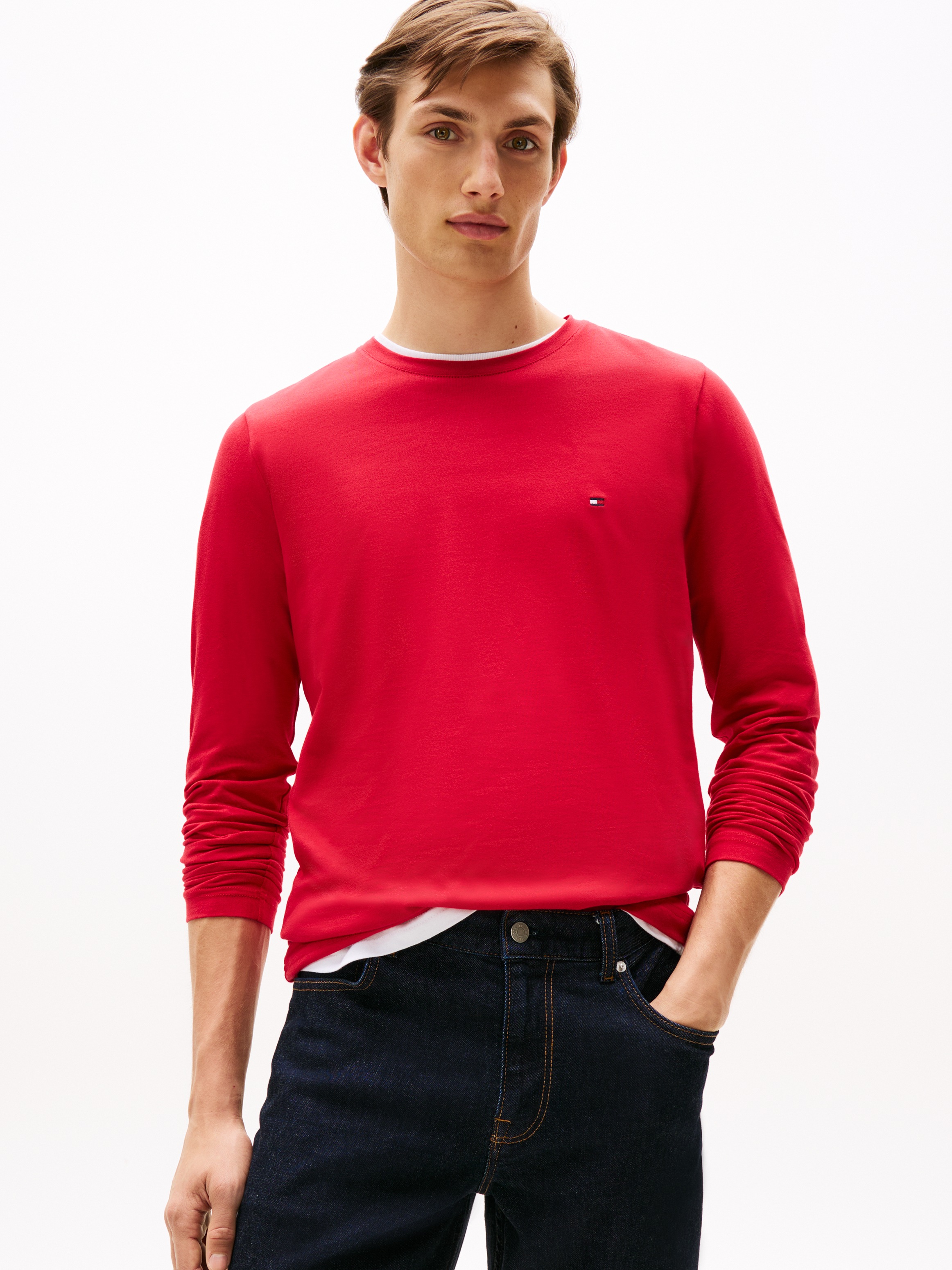 Tommy Hilfiger "STRETCH SLIM FIT LONG SLEEVE" aus Baumwollstretch günstig online kaufen
