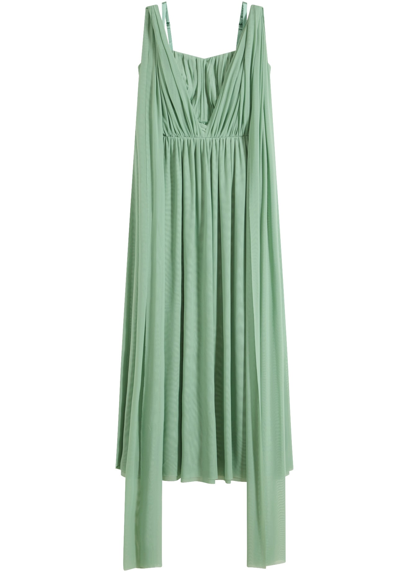 bonprix Maxikleid Maxi-Länge, ohne Ärmel, Regular Fit, aus Mesh-Obermaterial