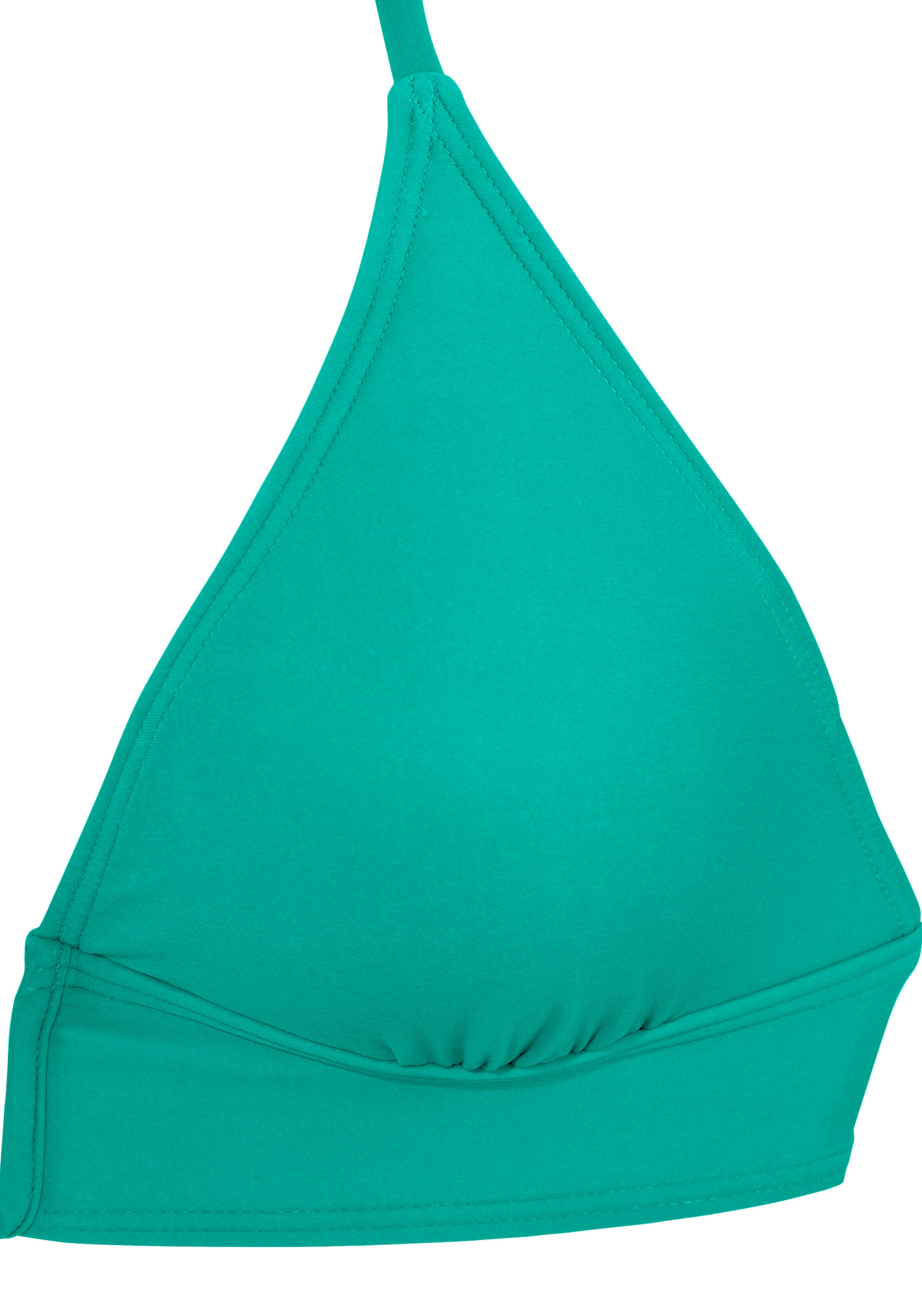 Triangel-Bikini VIVANCE, Damen, Gr. 34, Cup A/B, grün, Recycling-Polyamid, unifarben, Bikini-Sets Triangel-Bikini, mit trendigem V-Ausschnitt 3