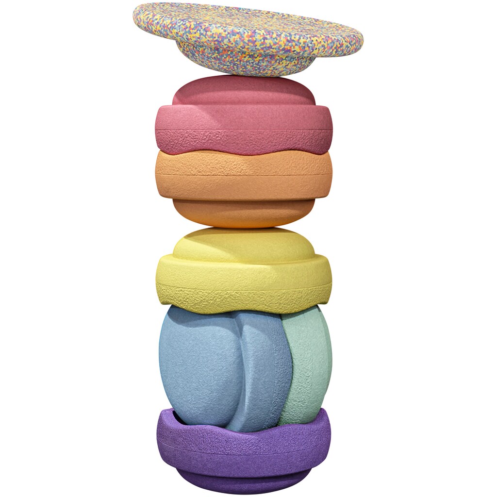 Stapelstein Balancetrainer »Stapelstein rainbow pastel bundle 6+1«