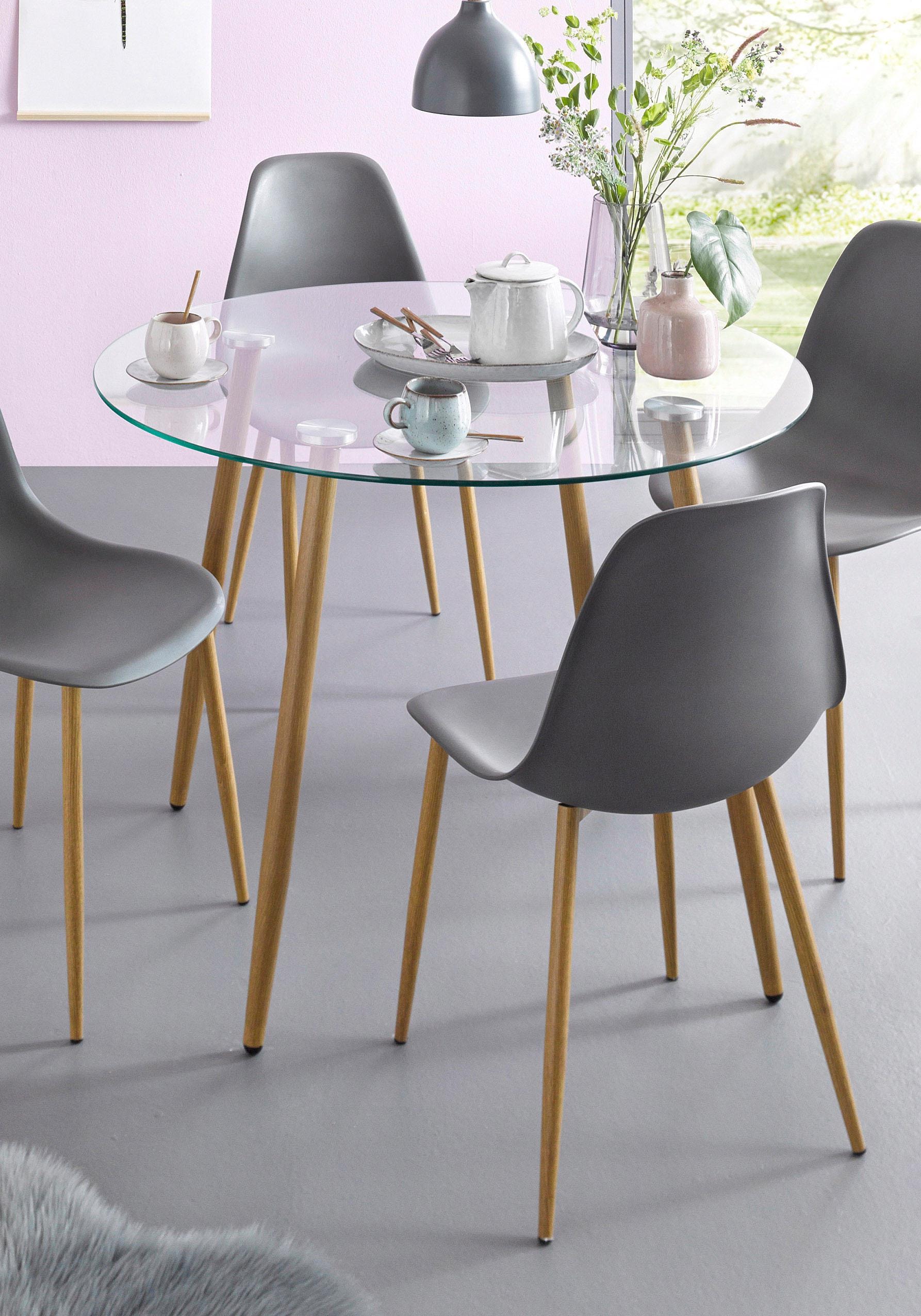 OTTO home Glastisch "Miller" Esstisch, Glastisch, OTTOs Choice, runder Esstisch mit einem Ø von 100 cm, verschiedene Größen