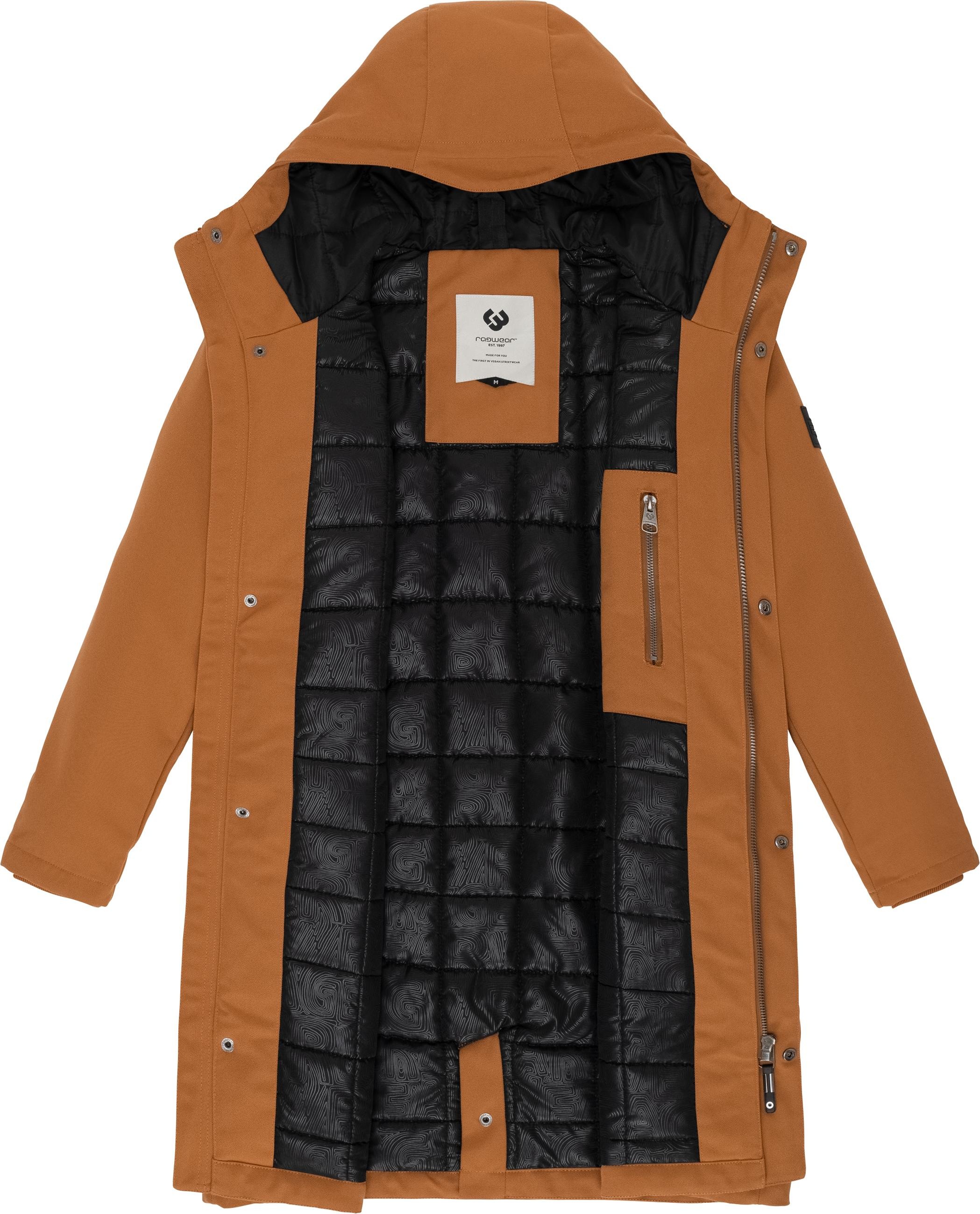 Ragwear Wintermantel »Mr Them Long«, lange wasserdichte Herren Winterjacke mit Kapuze