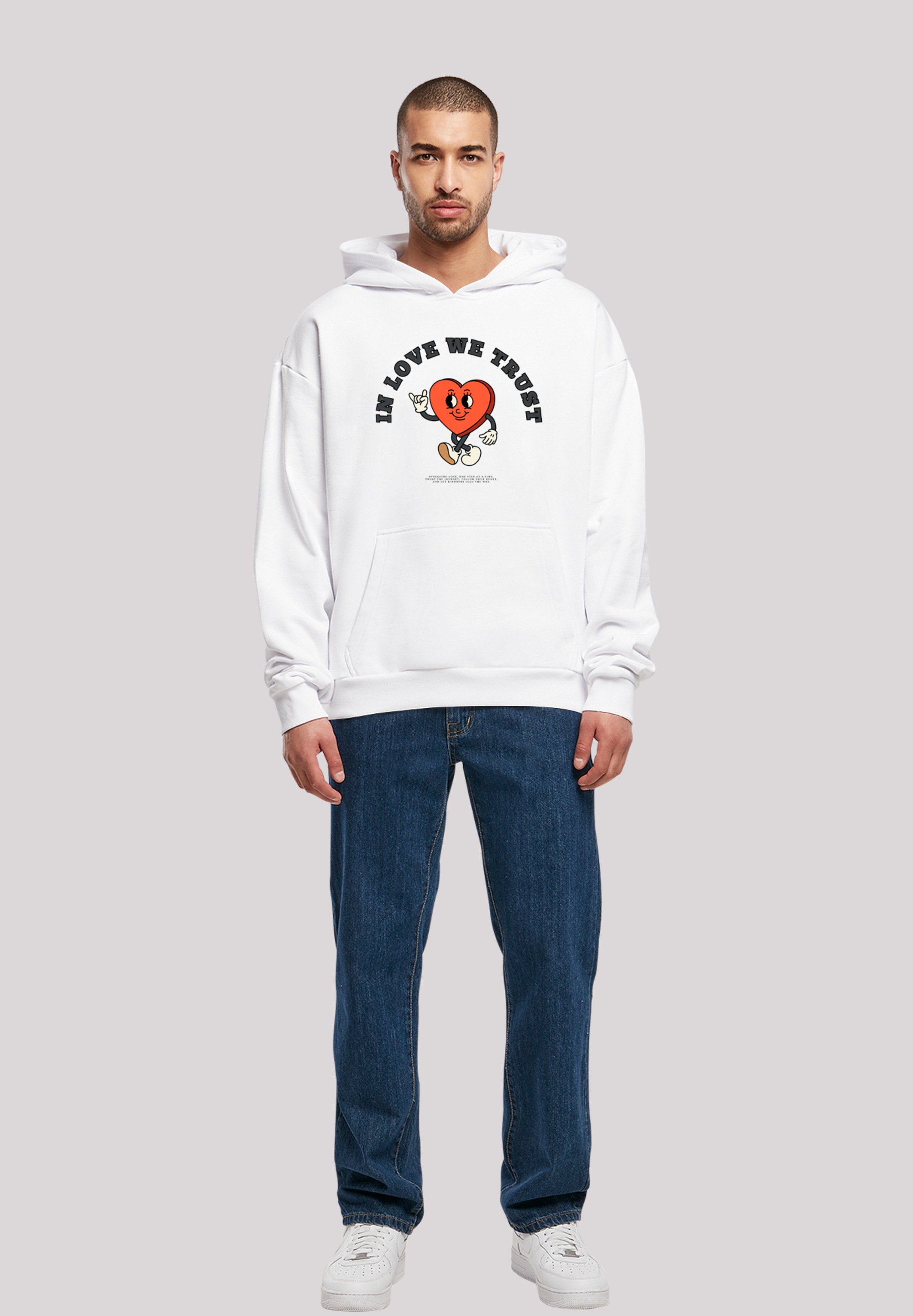 F4NT4STIC Kapuzenpullover »In Love We Trust Valentinstag Streetwear«, Premium Y2K Streetwear