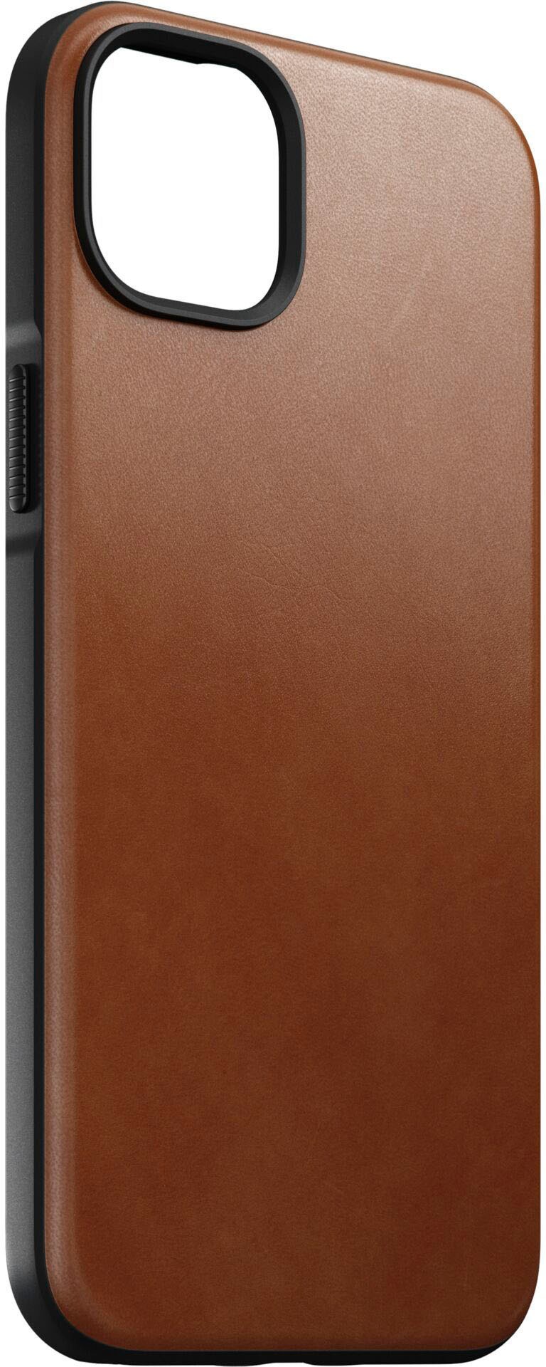 Nomad Handyhülle »Modern Leather Case iPhone 14 Max«, Polycarbonat und hochwertigem Echtleder